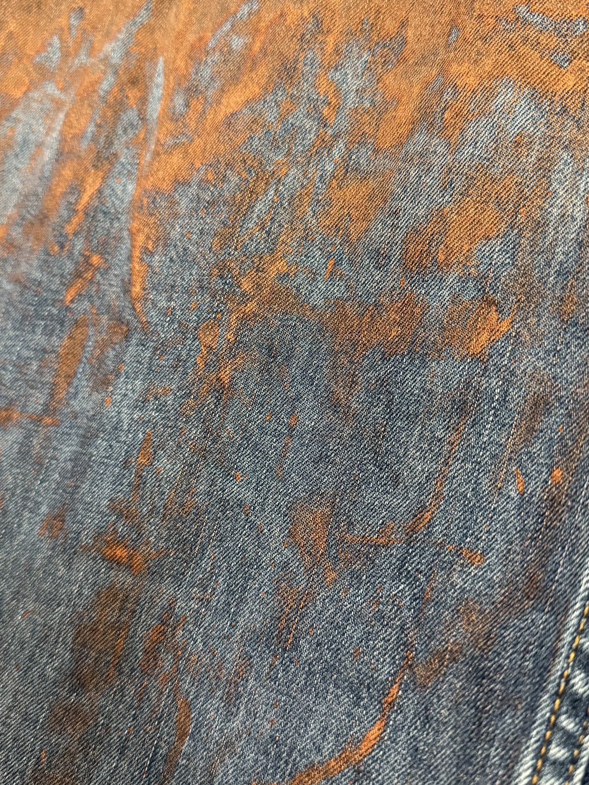 Other Handmade Copper Rust Distressed Denim Jacket Size US S / EU 44-46 / 1 - 6 Thumbnail