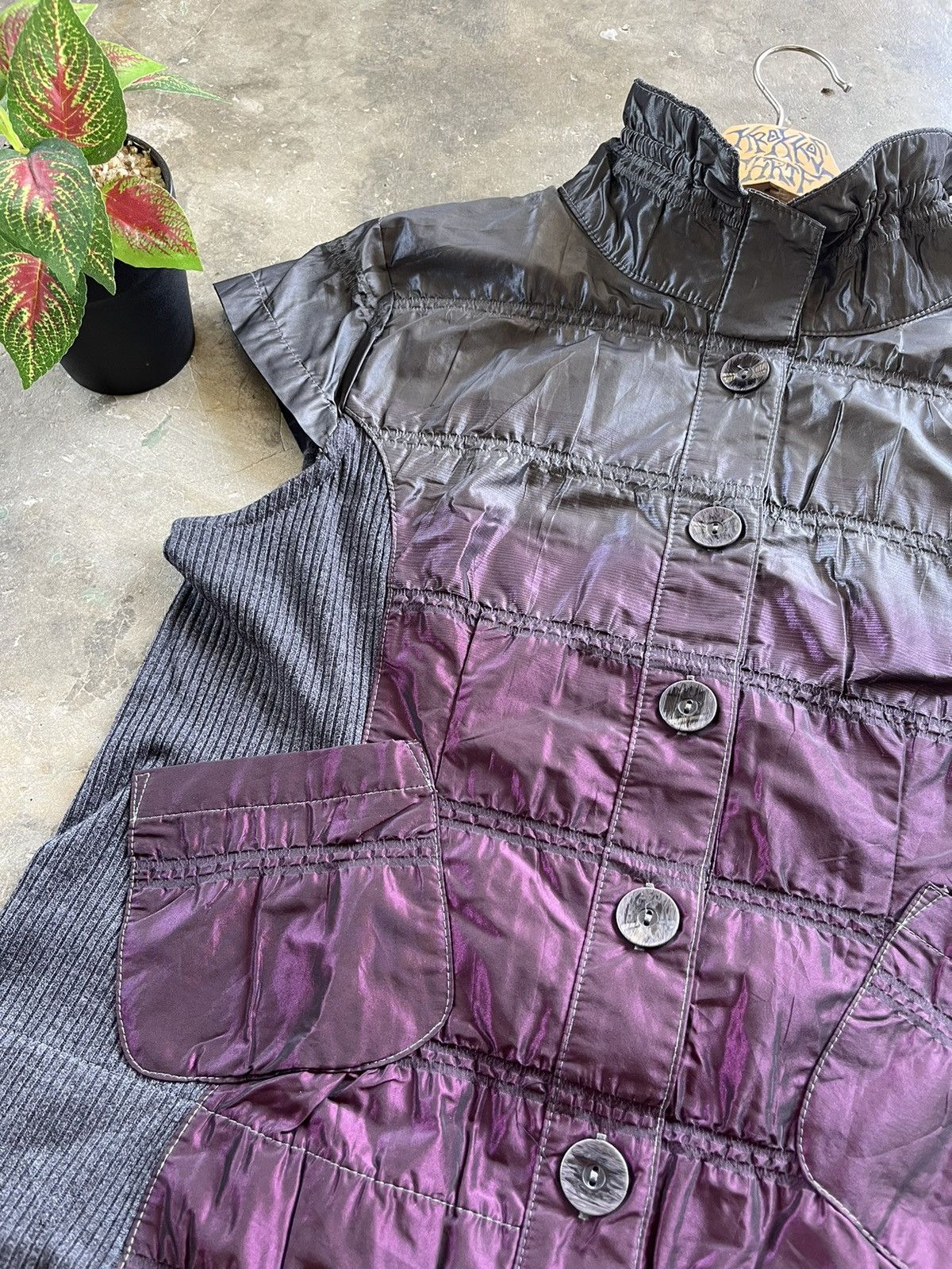 Designer × Longchamp × Vintage 🔥Longchamp 2 tone Button Pocket Vest Sangat Lawa Size M / US 6-8 / IT 42-44 - 3 Thumbnail