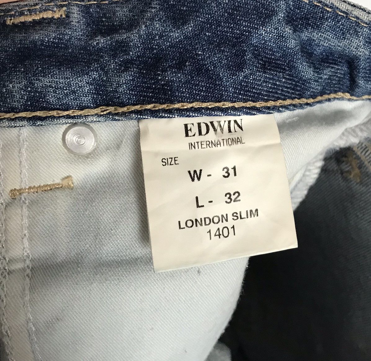 Edwin Edwin Vintage 90s Jeans London Slim Men's 31x32 Washed Blue Size US 31 - 8 Thumbnail