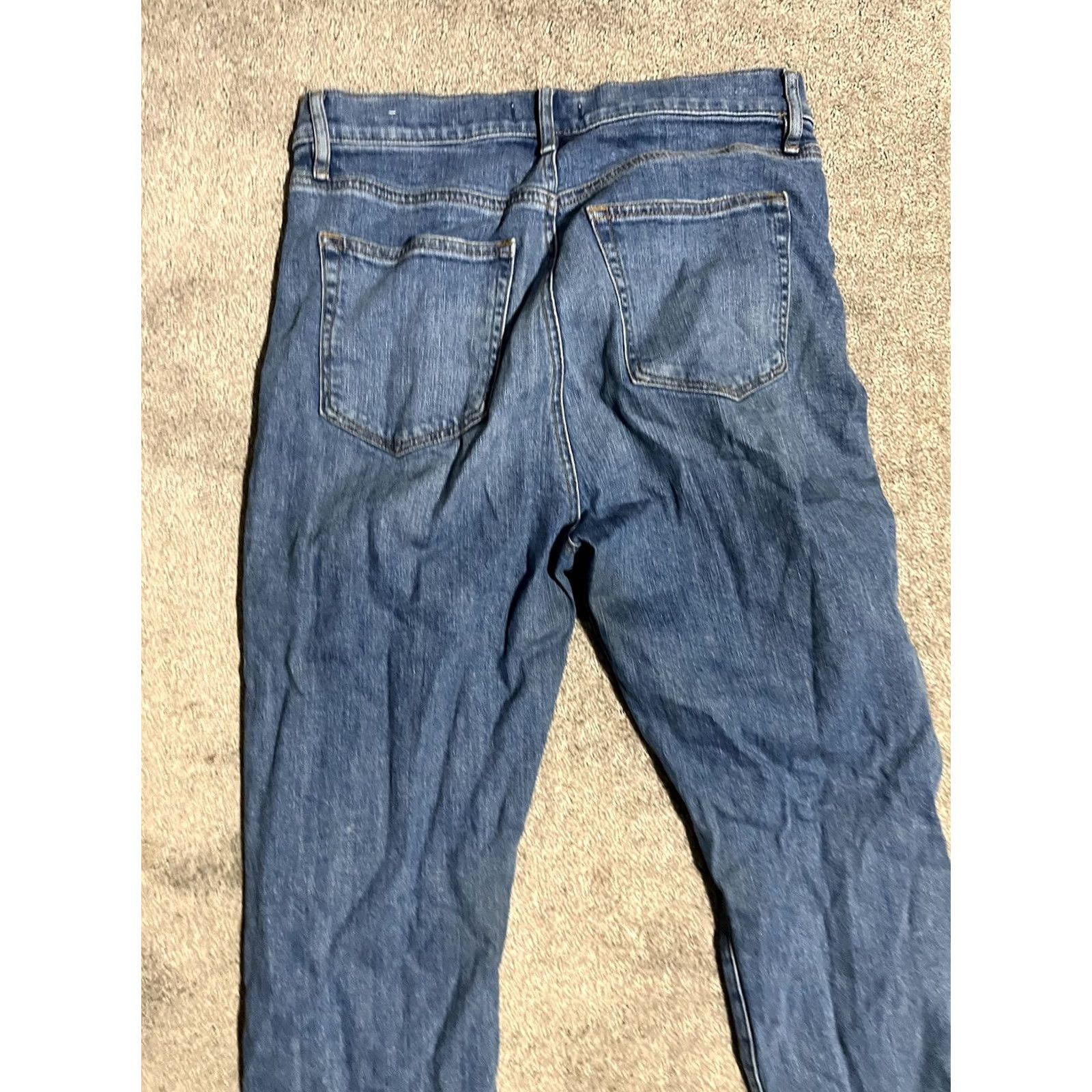 Loft Loft Jeans Womens 28/6 Blue High Rise Stretch Denim The Straight Crop Shirt Womens Jeans Blue 28 Straight 6 28/6 Vintage? Size 28" / US 6 / IT 42 - 4 Thumbnail