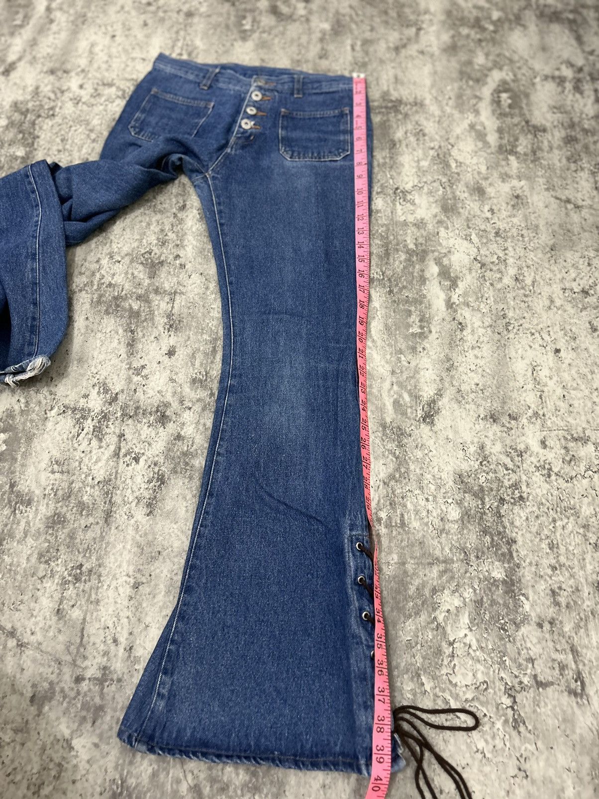 If Six Was Nine × Japanese Brand × Le Grande Bleu (L.G.B.) Vintage Fiftyh’s Campany Lace Leg Super Flare Pans Size US 28 / EU 44 - 18 Thumbnail