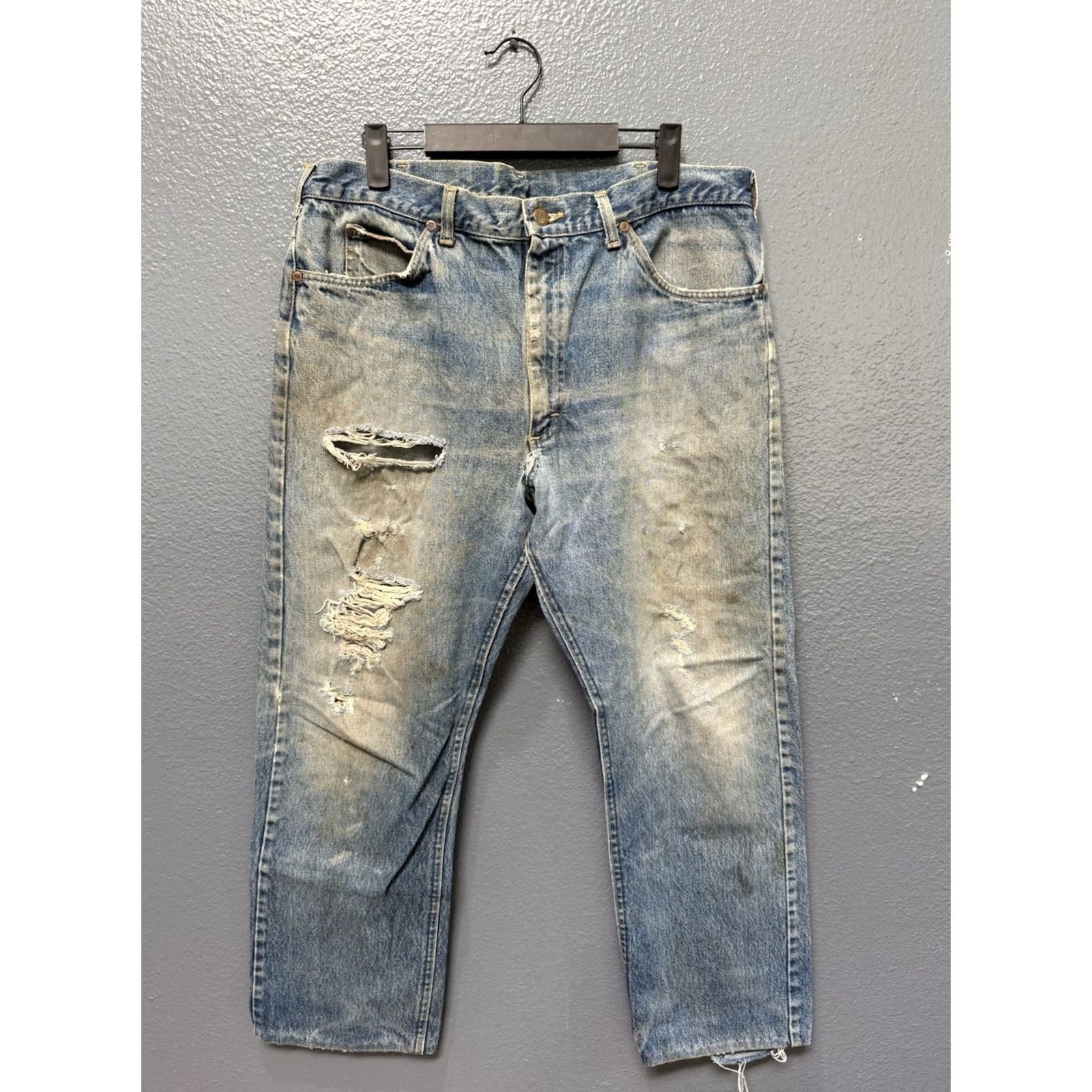Lee VINTAGE Lee Riders Blue Denim Jeans Shirt? Size US 40 / EU 56 - 5 Thumbnail