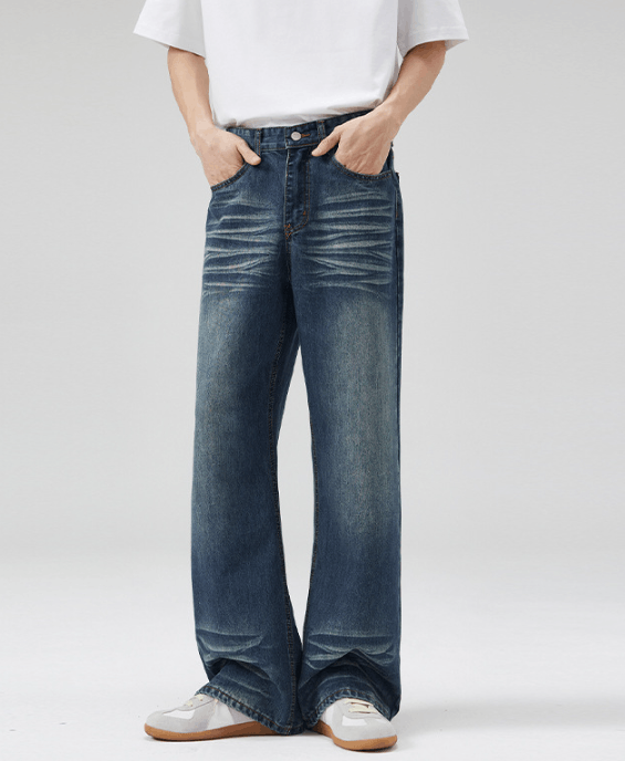 Japanese Brand High street vintage baggy pleated straight bootcut jeans Size US 32 / EU 48 - 1 Thumbnail