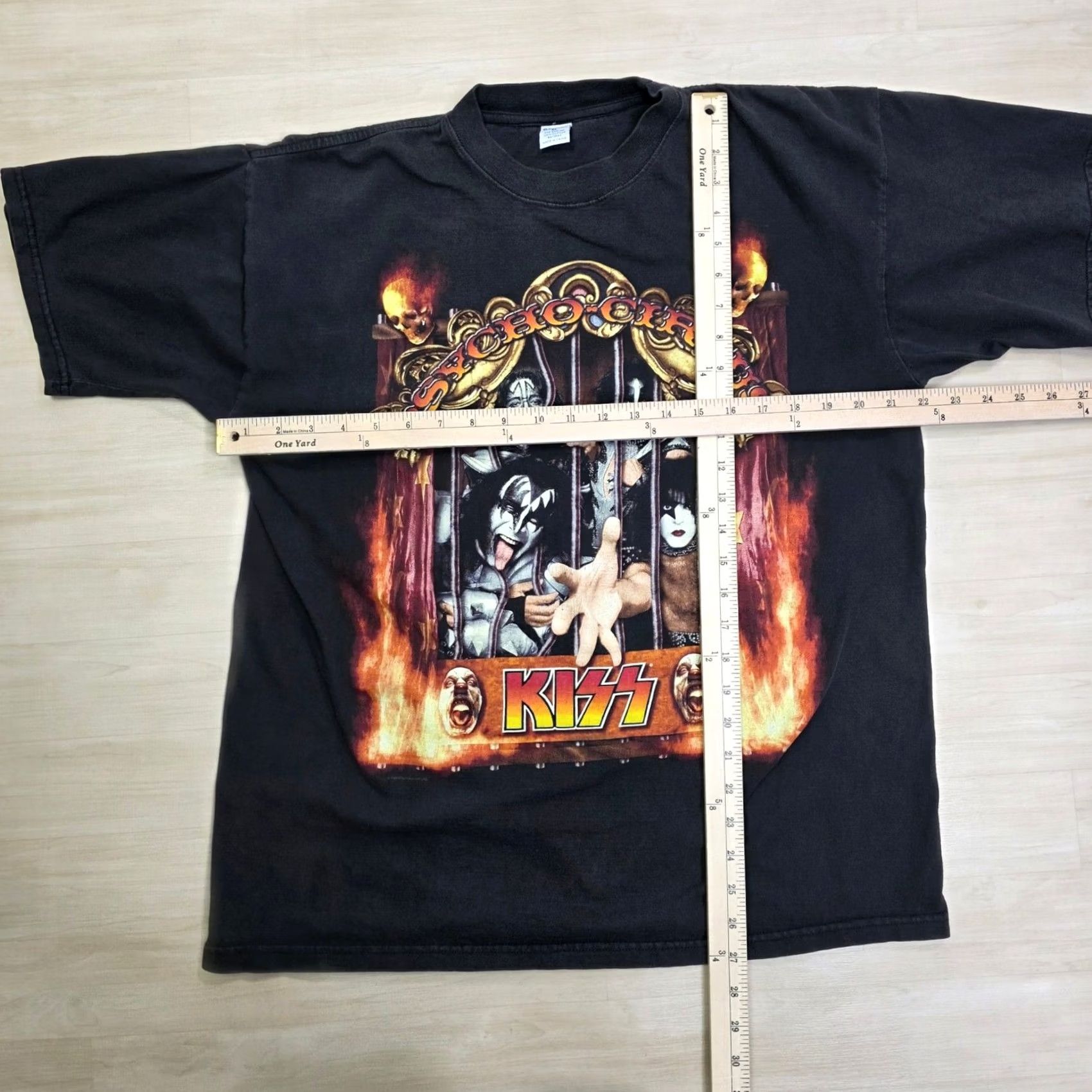 Olive VINTAGE KISS Psycho Circus Tour Band Shirt Galumo Size Large Black Mens 1998 Size US L / EU 52-54 / 3 - 4 Thumbnail