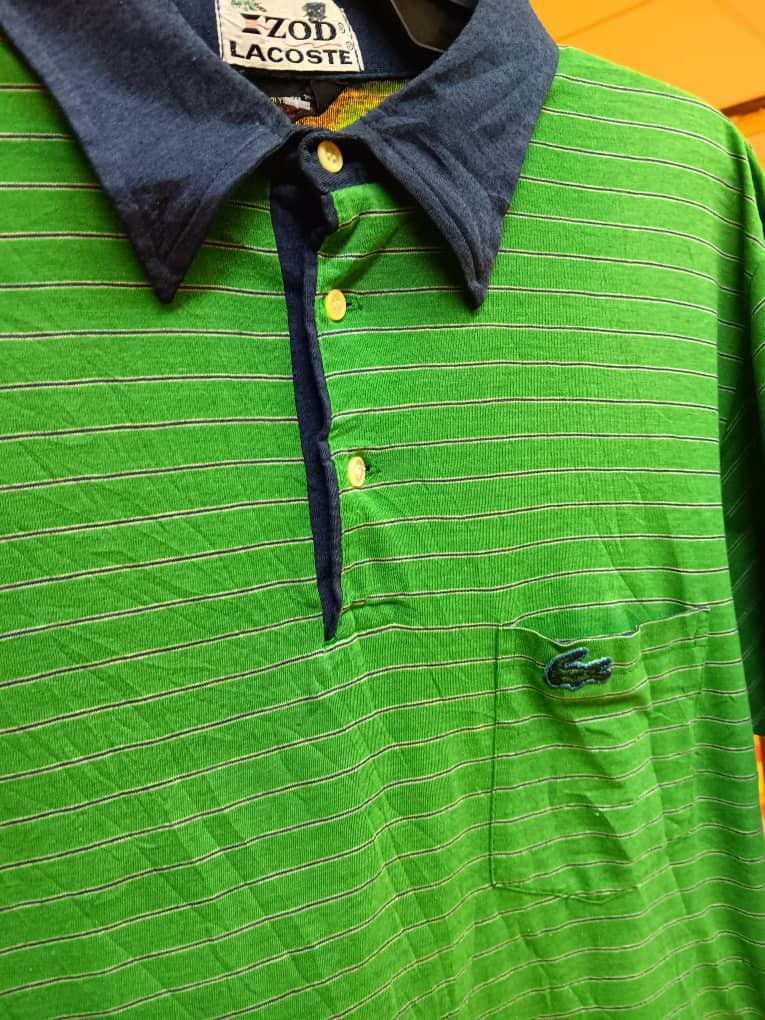 VINTAGE IZOD LACOSTE STRIPE 1960S 70S POLO SHIRT