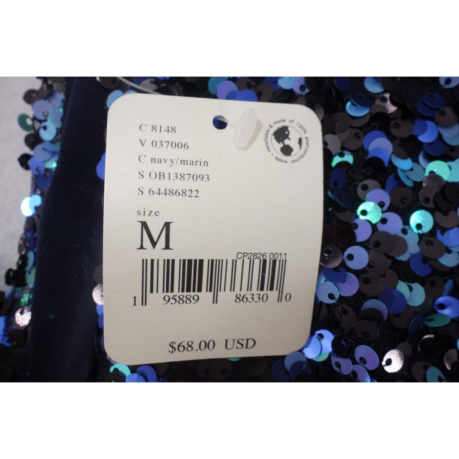 Free People NEW Free People Intimately Big Night Sequin Crop Top BLUE Size M / US 6-8 / IT 42-44 - 7 Thumbnail