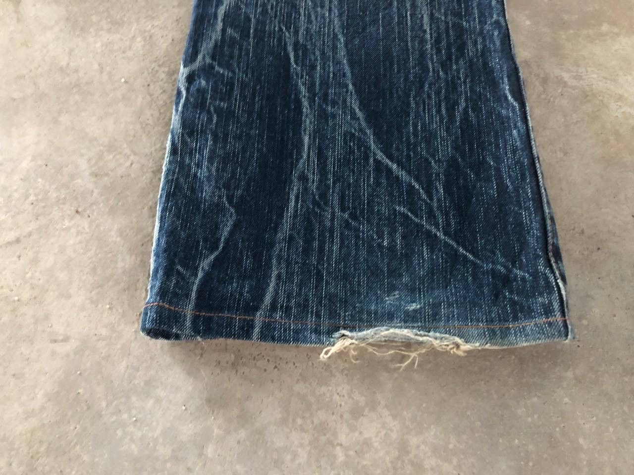 Edwin Vintage Edwin Flare Made In Japan Crazy Art Size 31" - 14 Thumbnail