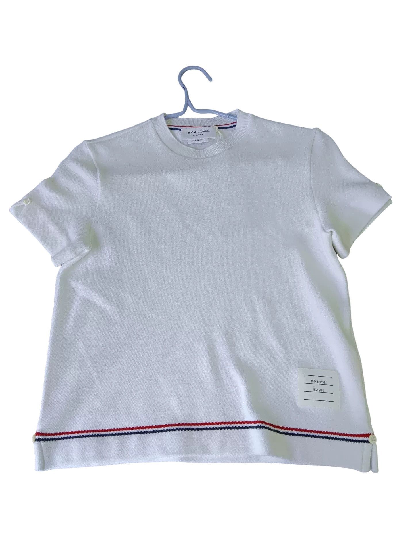 Thom Browne Thom Browne RWB Stripe Pique T-Shirt IT 40 Size S / US 4 / IT 40 - 1 Thumbnail