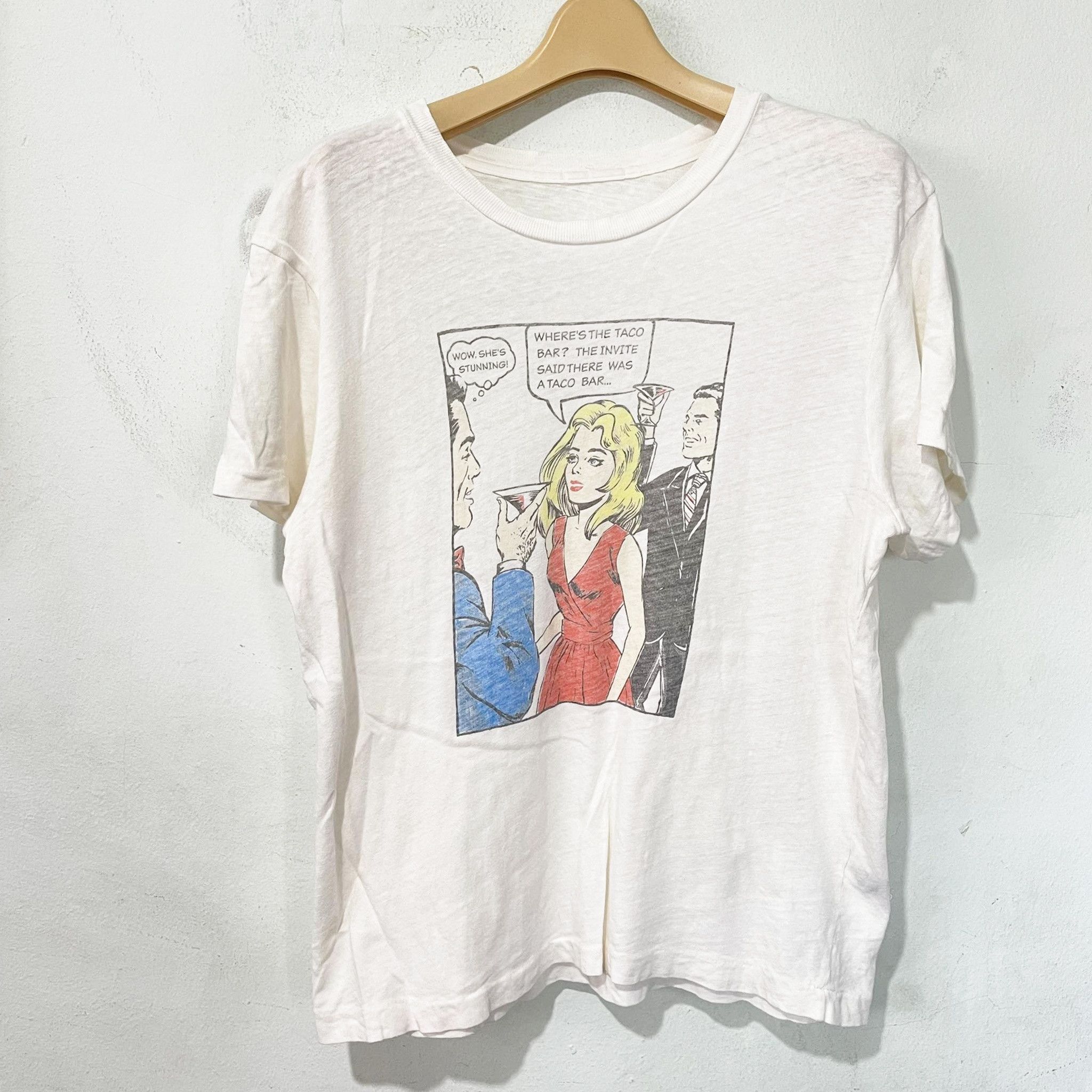 Vintage Vintage 90s Taco Bar Comic Pop art T-Shirt Size US XS / EU 42 / 0 - 1 Thumbnail