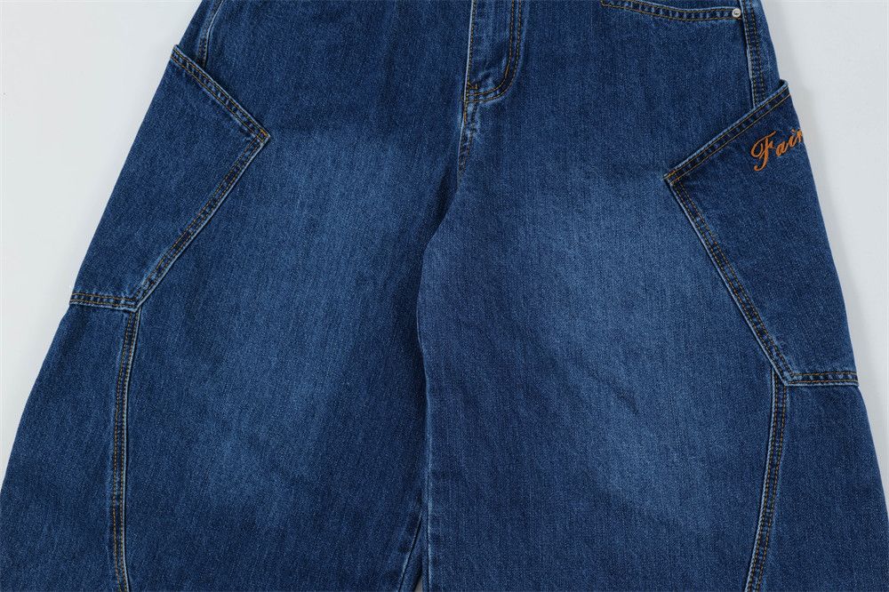 Japanese Brand × Jean Men's street style loose multi-pocket cargo scimitar jeans Size US 32 / EU 48 - 7 Thumbnail