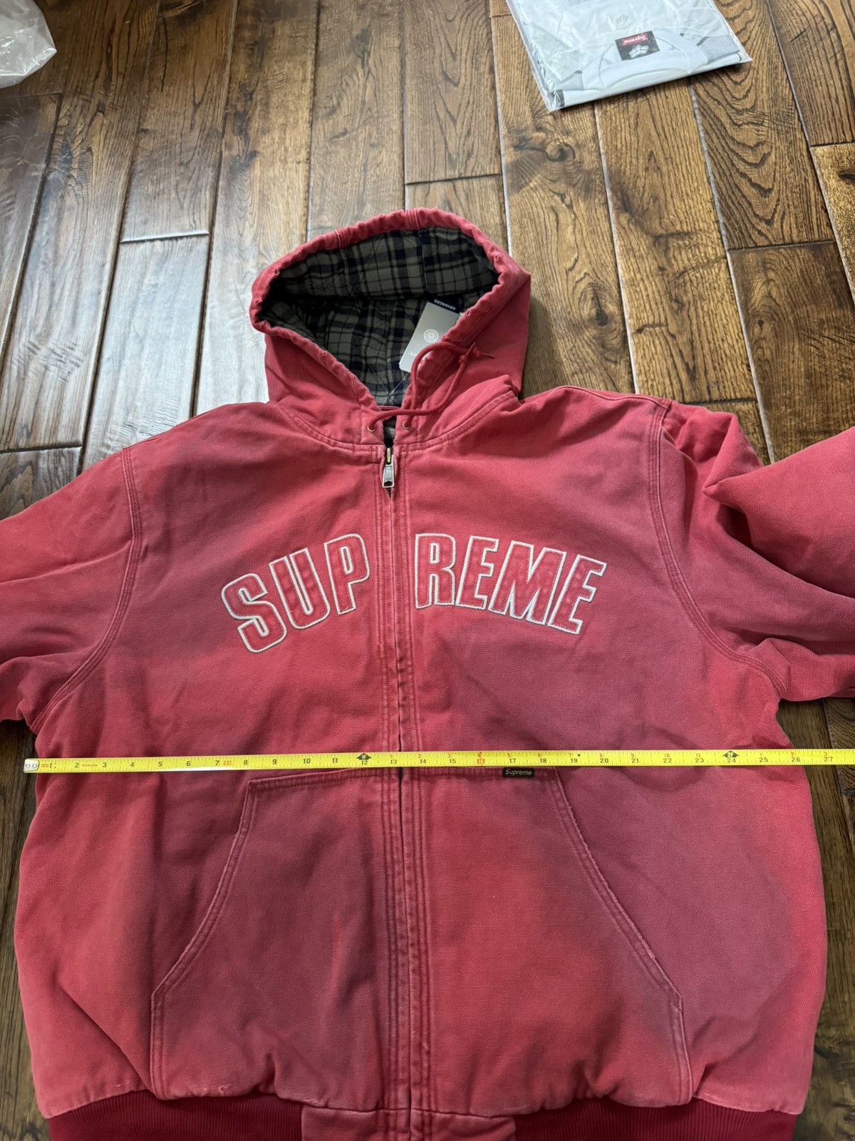 Supreme Supreme Reflective Arc Denim Work Jacket Red Size US XL / EU 56 / 4 - 7 Thumbnail