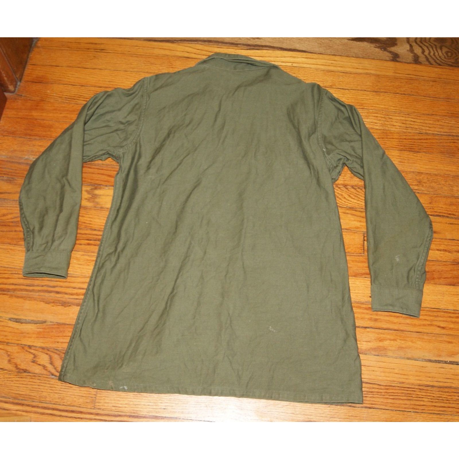Vintage VTG US Army Olive Green Long Sleeve L Shirt DSA-100-609, OG Size US L / EU 52-54 / 3 - 6 Thumbnail