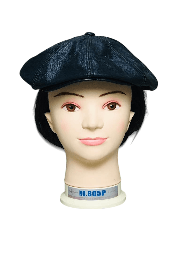 Japanese Brand Vintage Agingccc Horsehide Handmade Newsboy Hat Size ONE SIZE - 4 Thumbnail