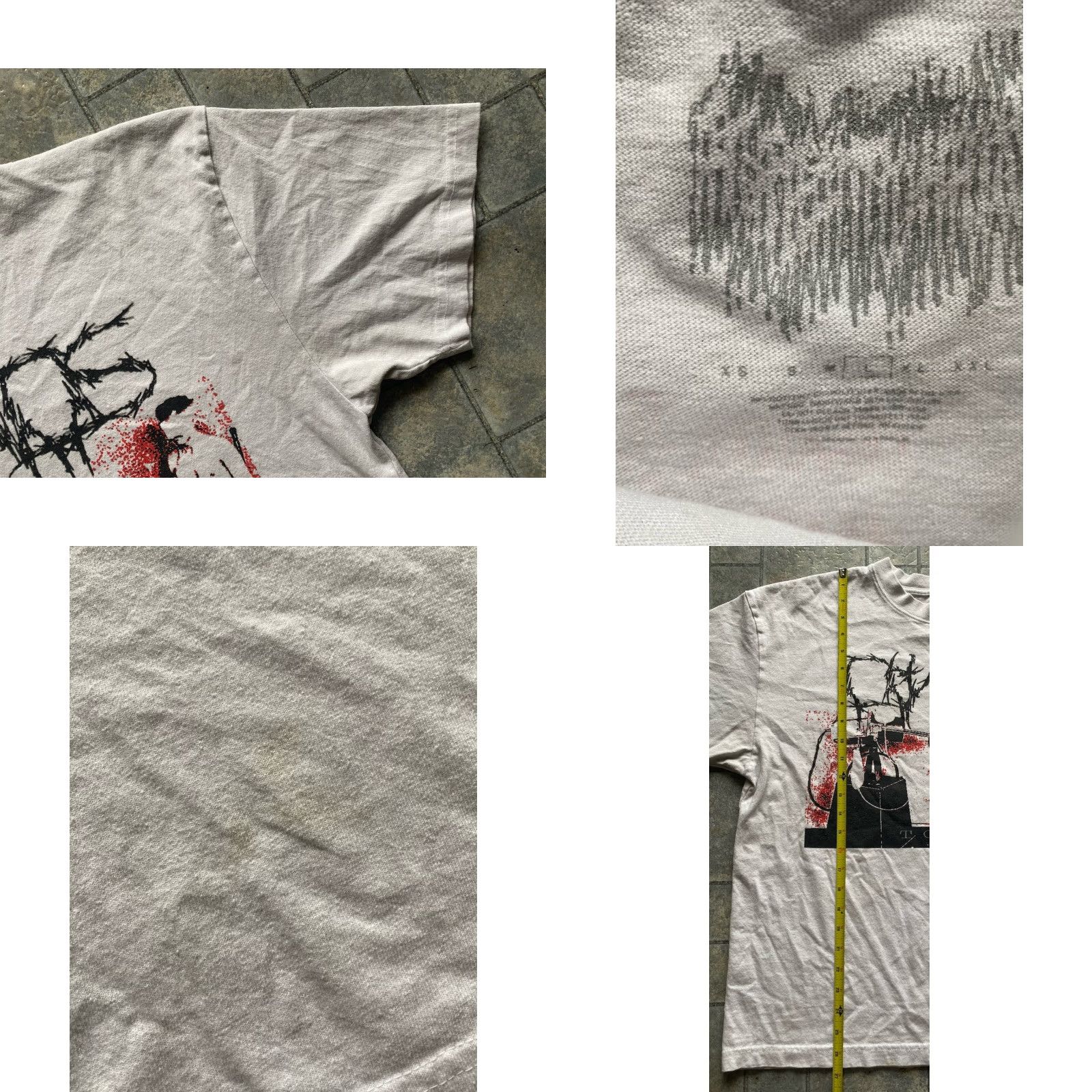 Vintage Chaos Hardcore Band Live Chaos Tour T-Shirt White Mens L Flaws Wear Size US L / EU 52-54 / 3 - 8 Thumbnail