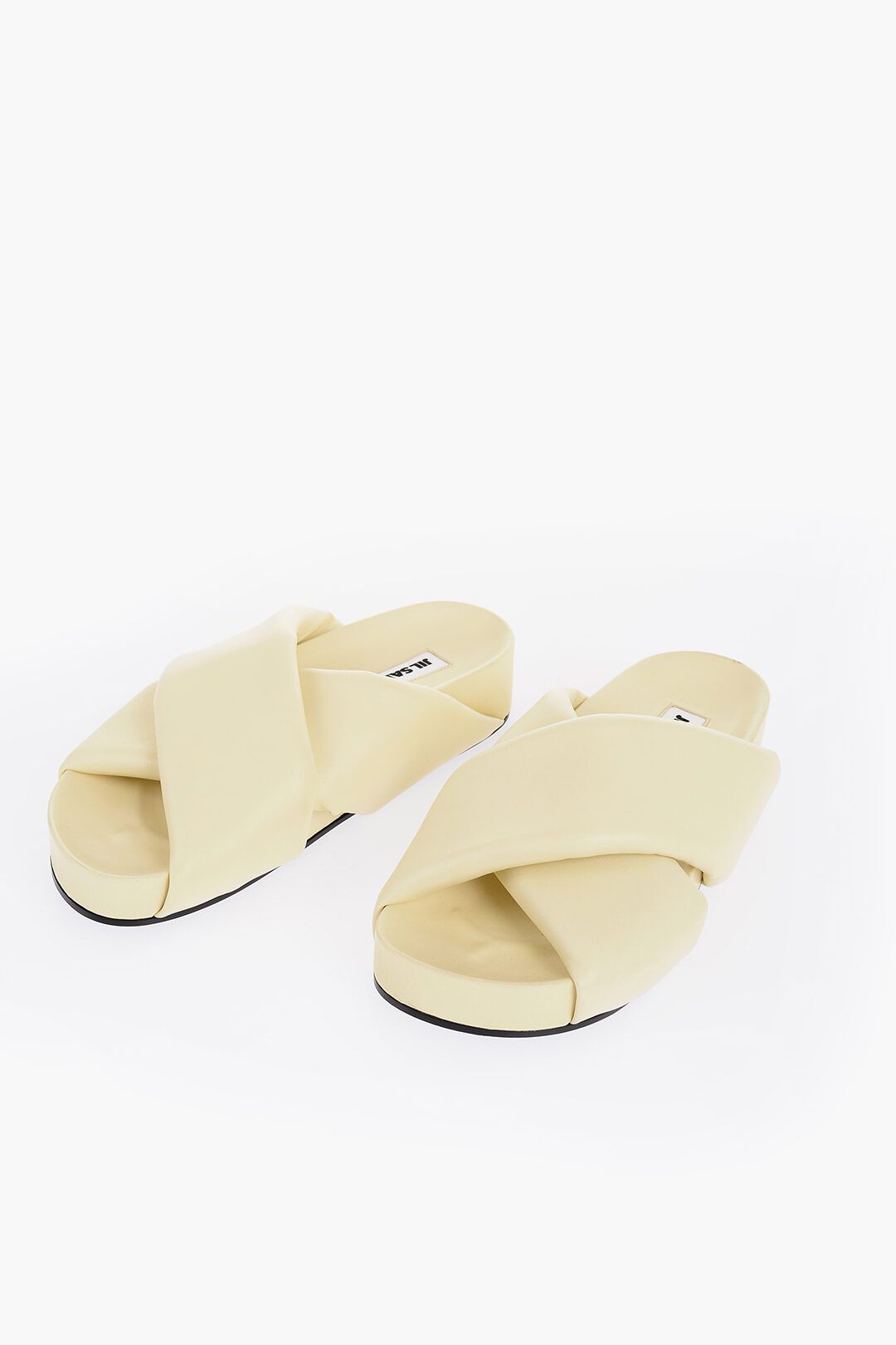 Jil Sander og1mm1225 Criss Cross Designed Leather Sandals in Yellow Size US 5 / IT 35 - 2 Thumbnail