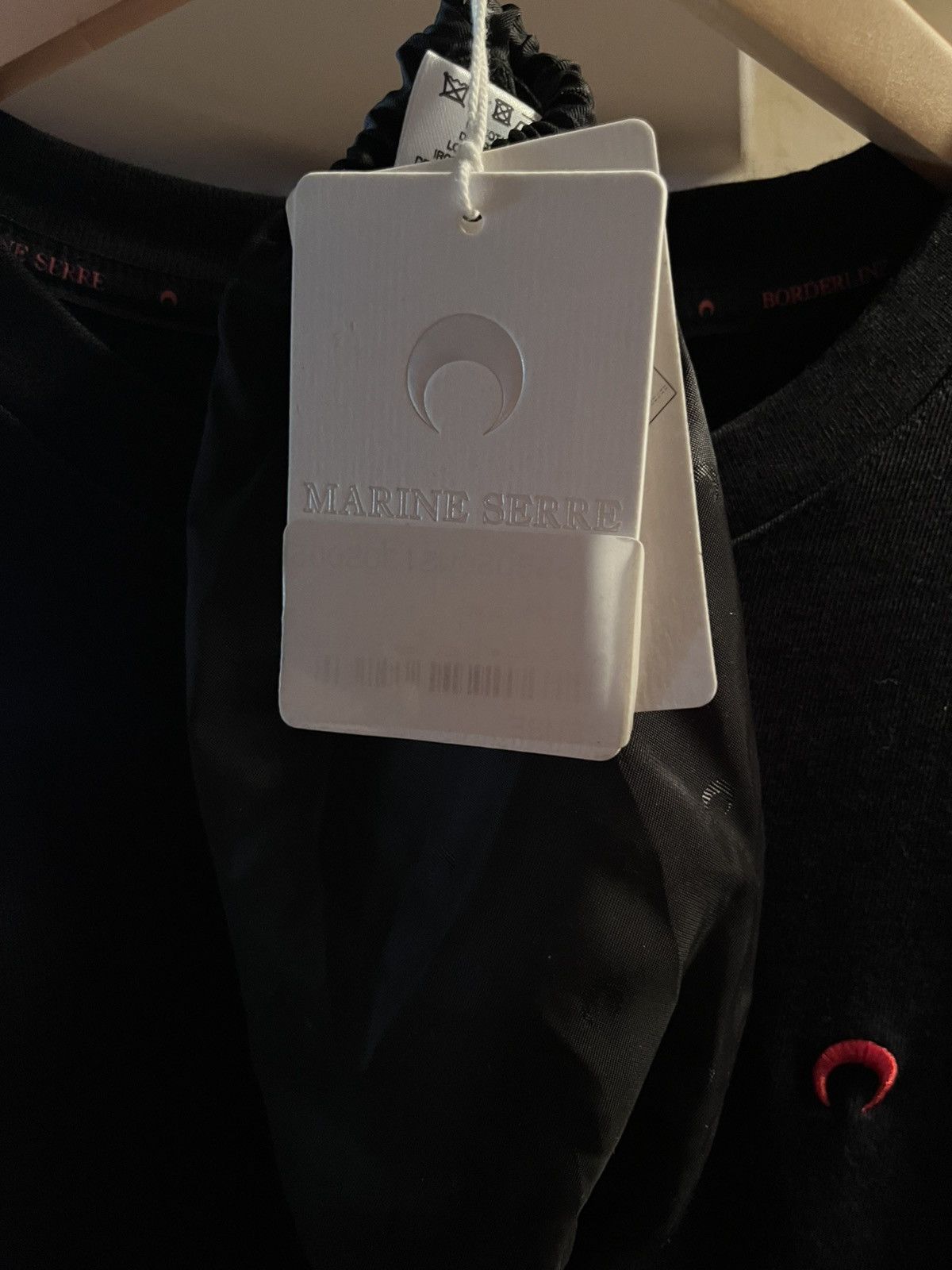 Marine Serre Marine Serre FW22 organic cotton black tee shirt with bag Size US S / EU 44-46 / 1 - 7 Thumbnail
