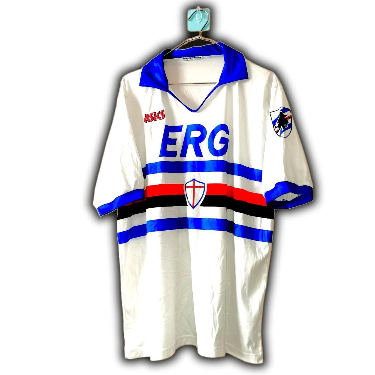 Asics Fc Sampdoria Italy 1990 1991 1992 Away Shirt Jersey Size US XL / EU 56 / 4 - 3 Thumbnail
