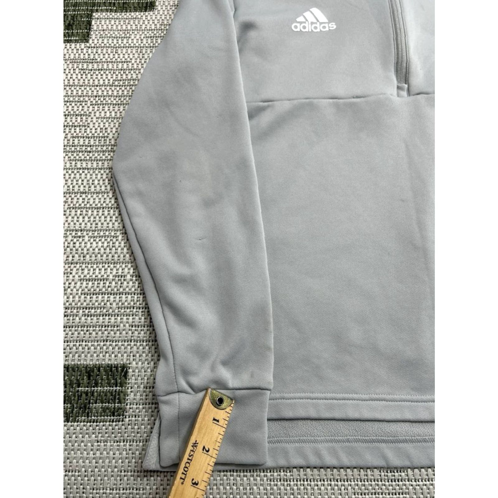 Adidas Adidas Sweatshirt Mens Small Gray Aeroready Bison Logo Fleece Lined Half Zip Size US S / EU 44-46 / 1 - 6 Thumbnail