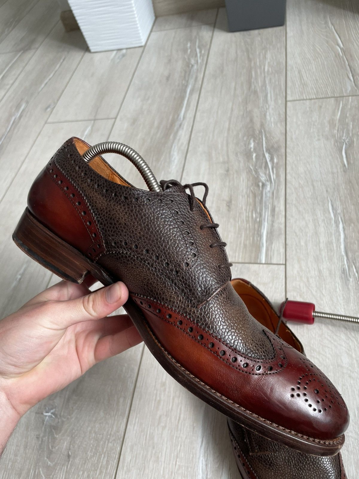 Designer × Leather × Vintage CORDWAINER WRIGHT ARCH PRESERVER BROWN LEATHER BROGUE Size US 9.5 / EU 42-43 - 20 Thumbnail