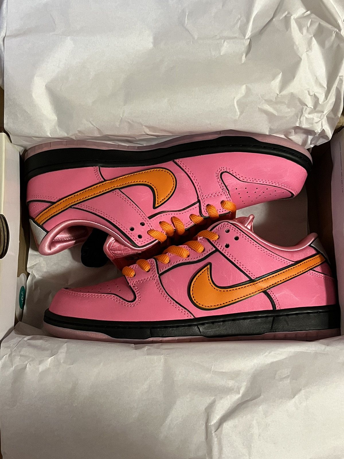 image of Nike Sb Dunk Low Pro Qs Powerpuff Girls Blossom Shoes in Pink, Men's (Size 9)