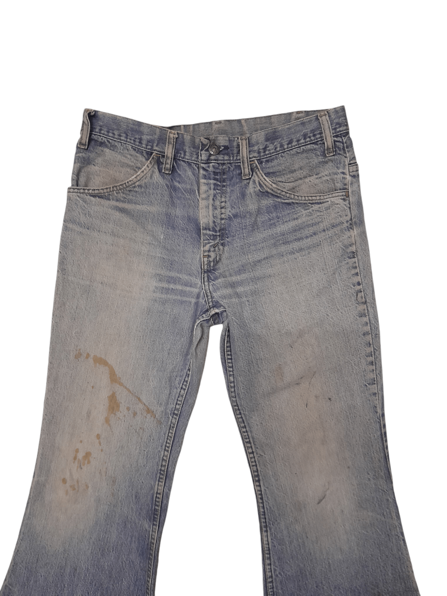 Vintage 70s Pocket Plain Denim Talon 42 Super FLARE Denim (F358) W33 Size US 33 - 4 Thumbnail