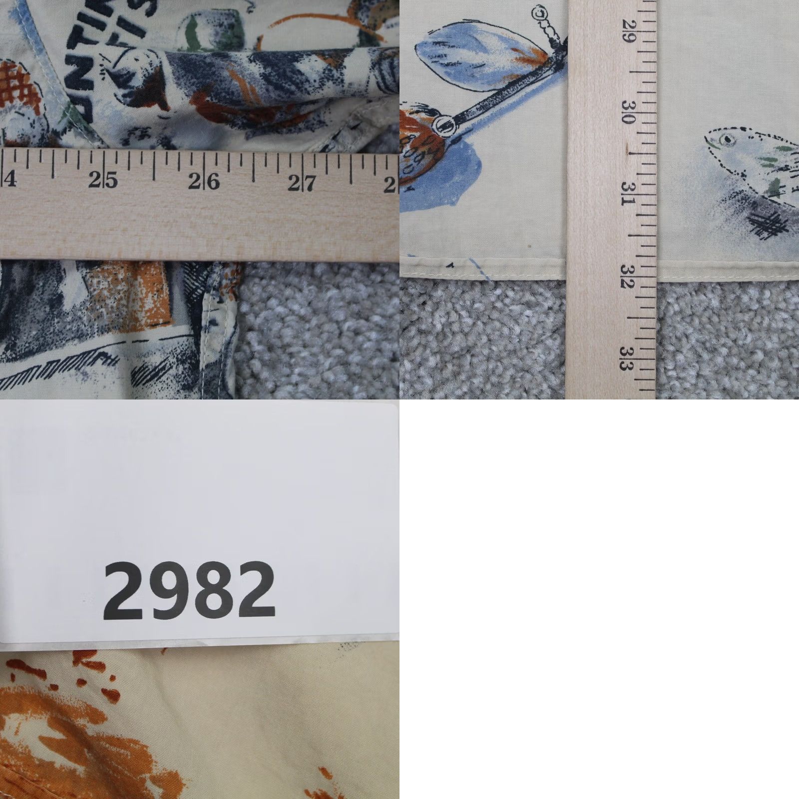 Eddie Bauer Eddie Bauer Shirt Mens Large Tan Hunting Fishing Graphic Print 100% Cotton S/S Button Up Size US L / EU 52-54 / 3 - 9 Thumbnail