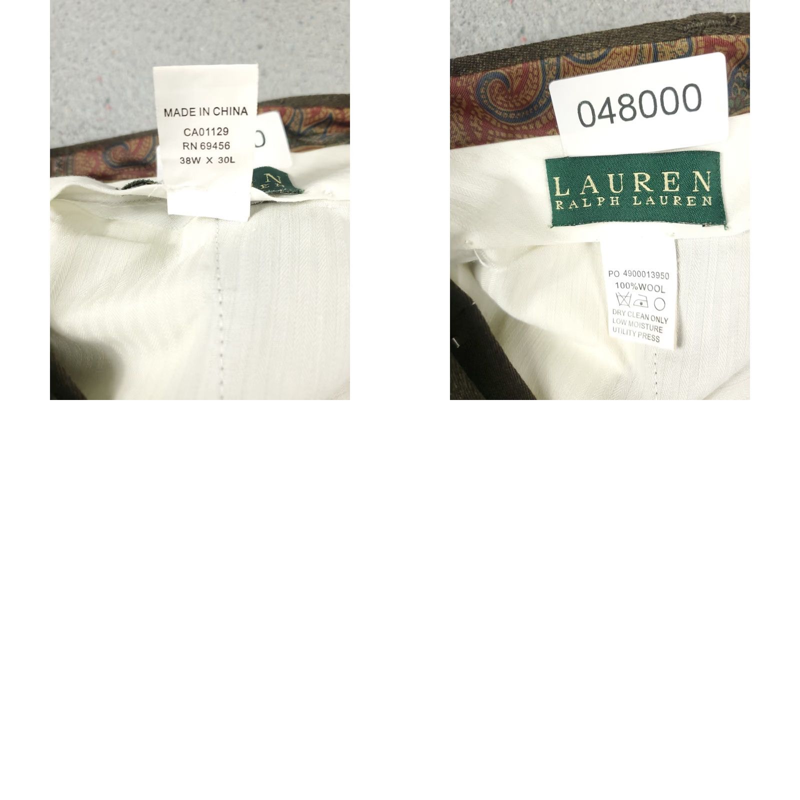 Ralph Lauren Ralph Lauren Dress Pants Mens 38x28 Brown Pleated Chino Trousers Regular Fit Size US 38 / EU 54 - 8 Thumbnail