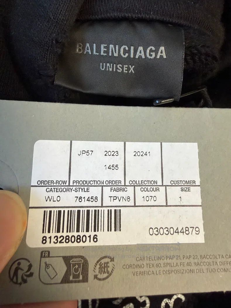 Balenciaga Balenciaga Flame Sanskrit Heavyweight Hoodie with Hood Size US S / EU 44-46 / 1 - 3 Thumbnail