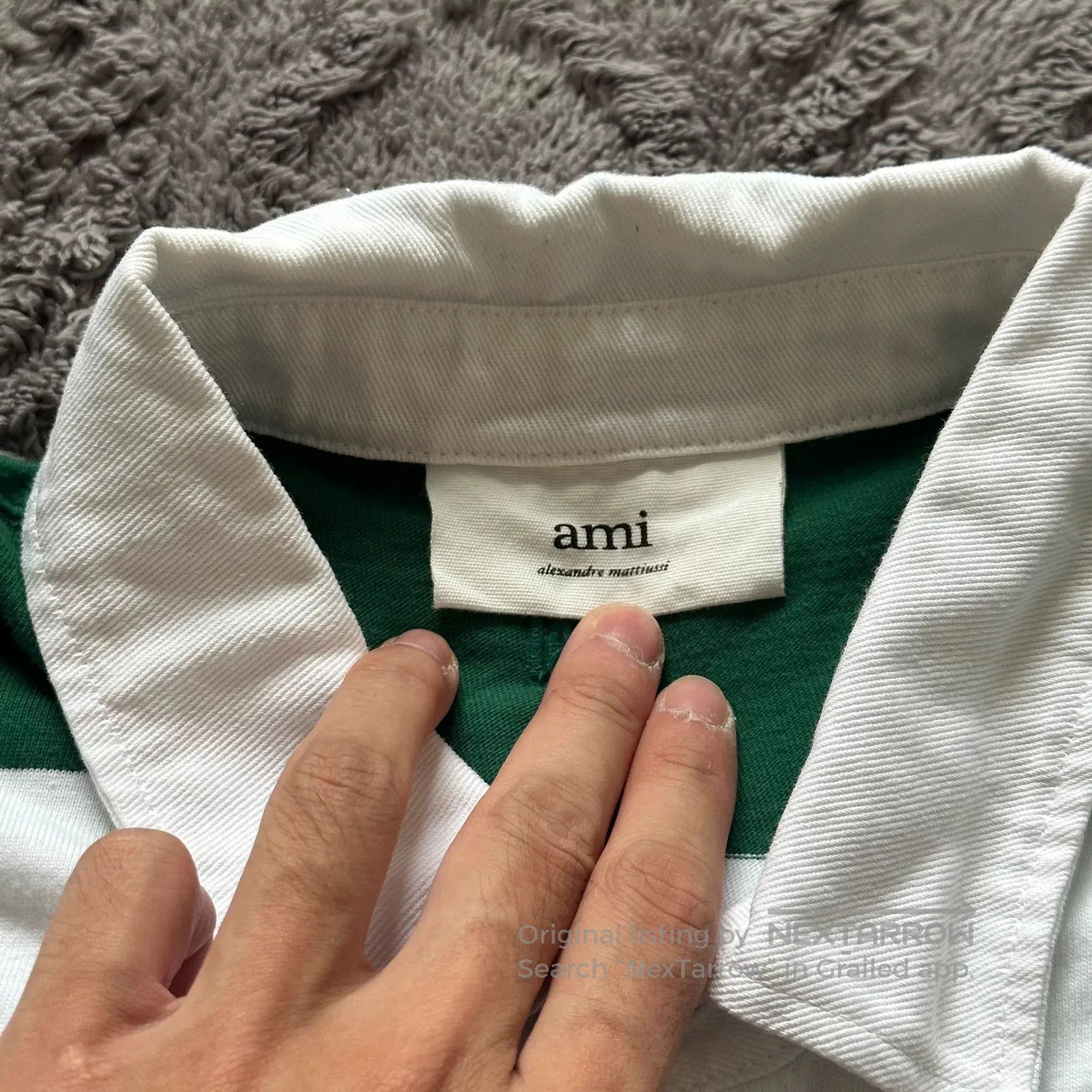 AMI Ami Paris Heart Embroidery Long Sleeve Polo. Size US L / EU 52-54 / 3 - 3 Thumbnail