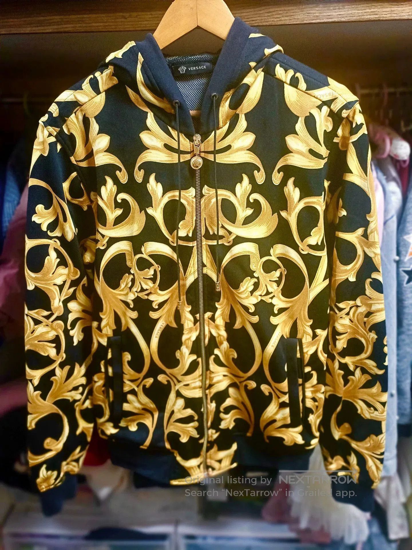 Versace Versace Baroque Black Gold Jacket. Size US S / EU 44-46 / 1 - 1 Thumbnail