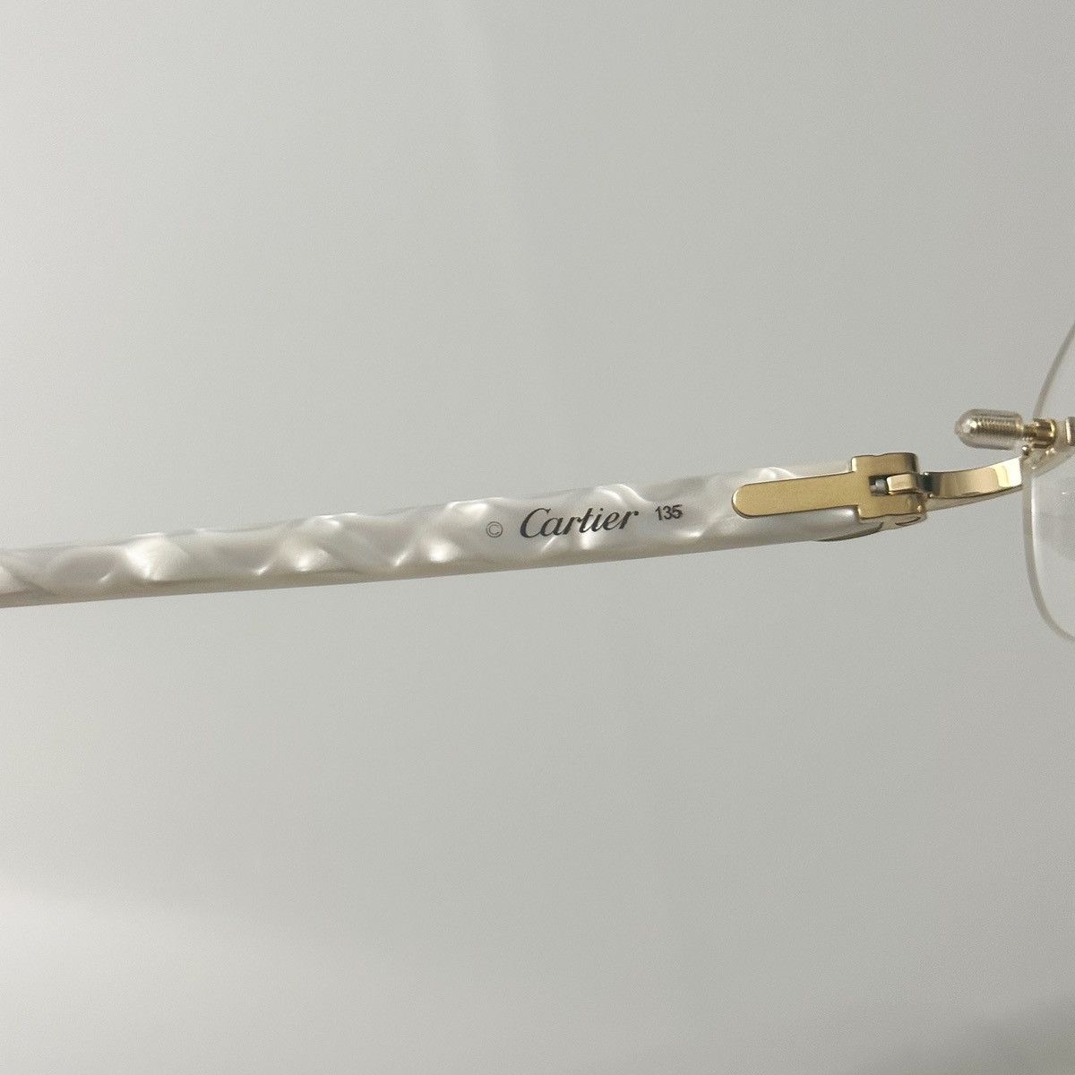 Cartier Cartier C Decor Rimless Gold/Pearl Glasses Size ONE SIZE - 6 Thumbnail