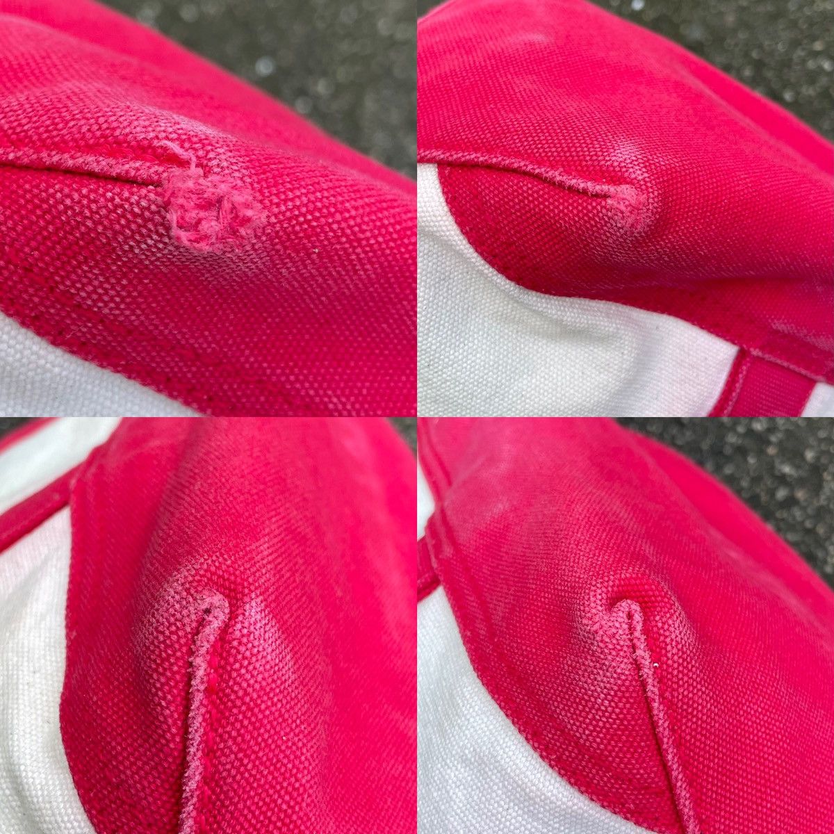 Polo Ralph Lauren × Vintage Vintage 90s Ralph Lauren Big Ponny Red White Canvas Tote Size ONE SIZE - 11 Thumbnail