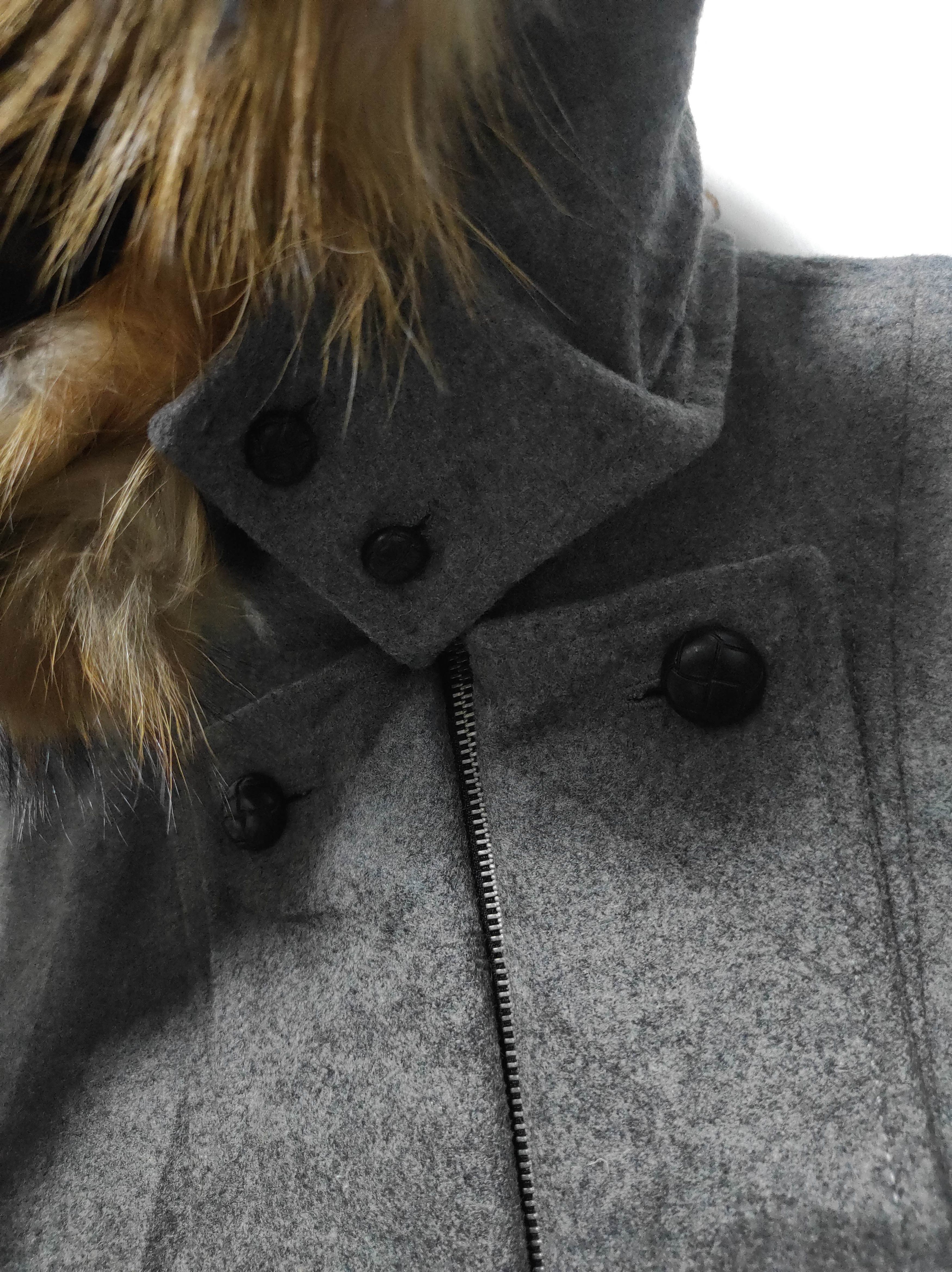 Michel Klein Michel Klein Wool double Zip Fur Hoodie Jacket Size US S / EU 44-46 / 1 - 8 Thumbnail