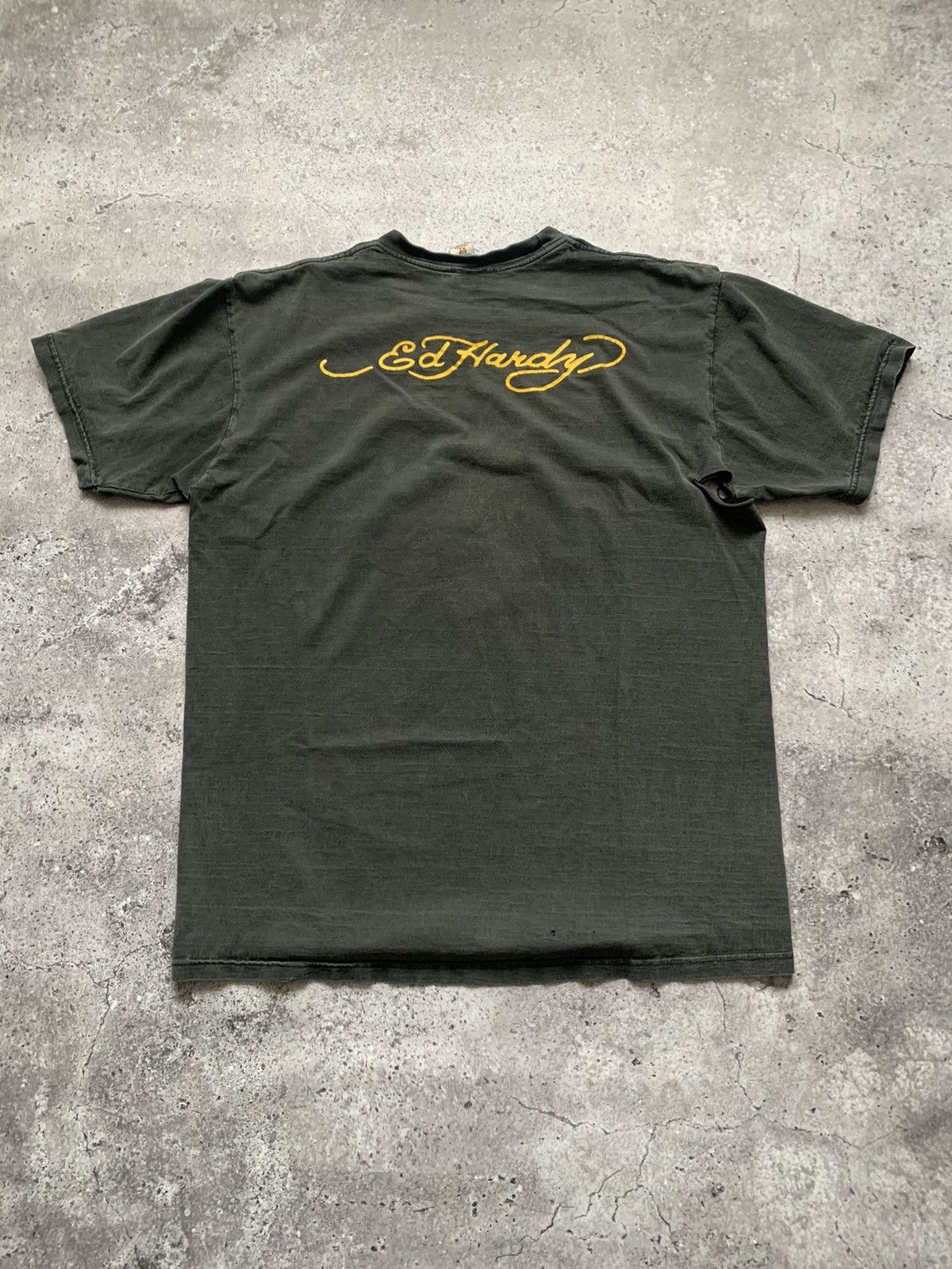 Ed Hardy × Vintage 🔥ED HARDY FADED T-SHIRT Size US XL / EU 56 / 4 - 8 Thumbnail