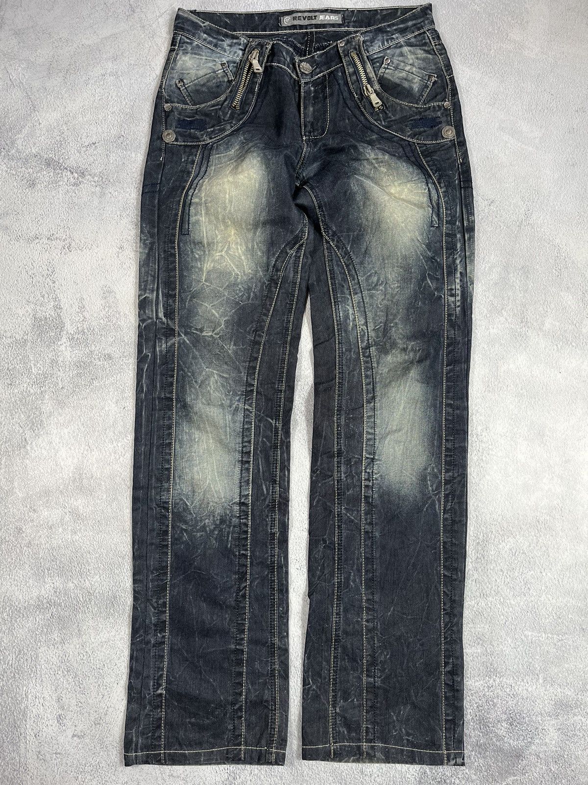 Japanese Brand × Vintage Vintage Y2K Japanese faded denim jeans streetwear size 32 Size US 32 / EU 48 - 2 Thumbnail