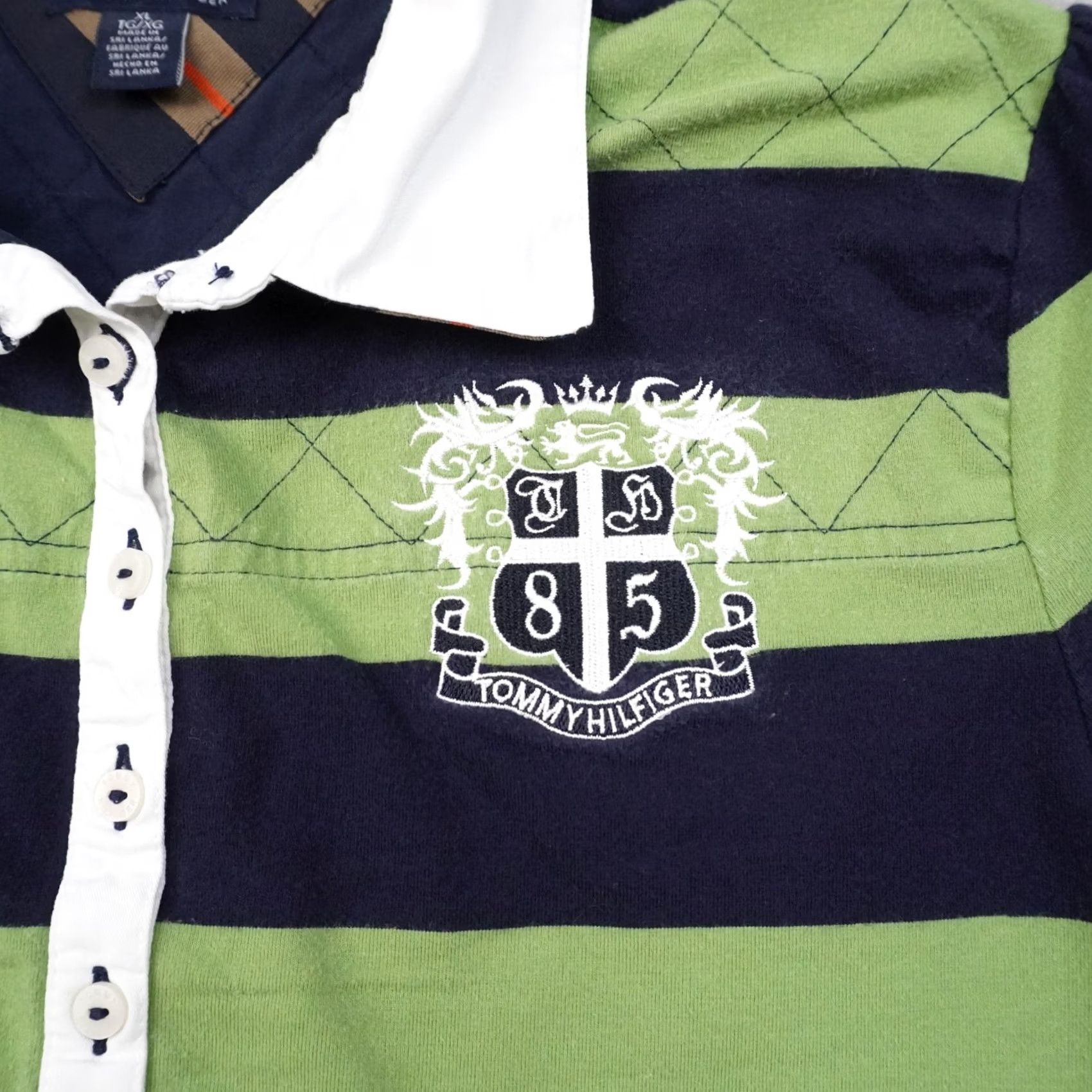 Tommy Hilfiger Tommy Hilfiger Shirt Womens L Multicolor Striped Long Sleeve Collared Pullover Casual Short Sleeve? Size L / US 10 / IT 46 - 4 Thumbnail