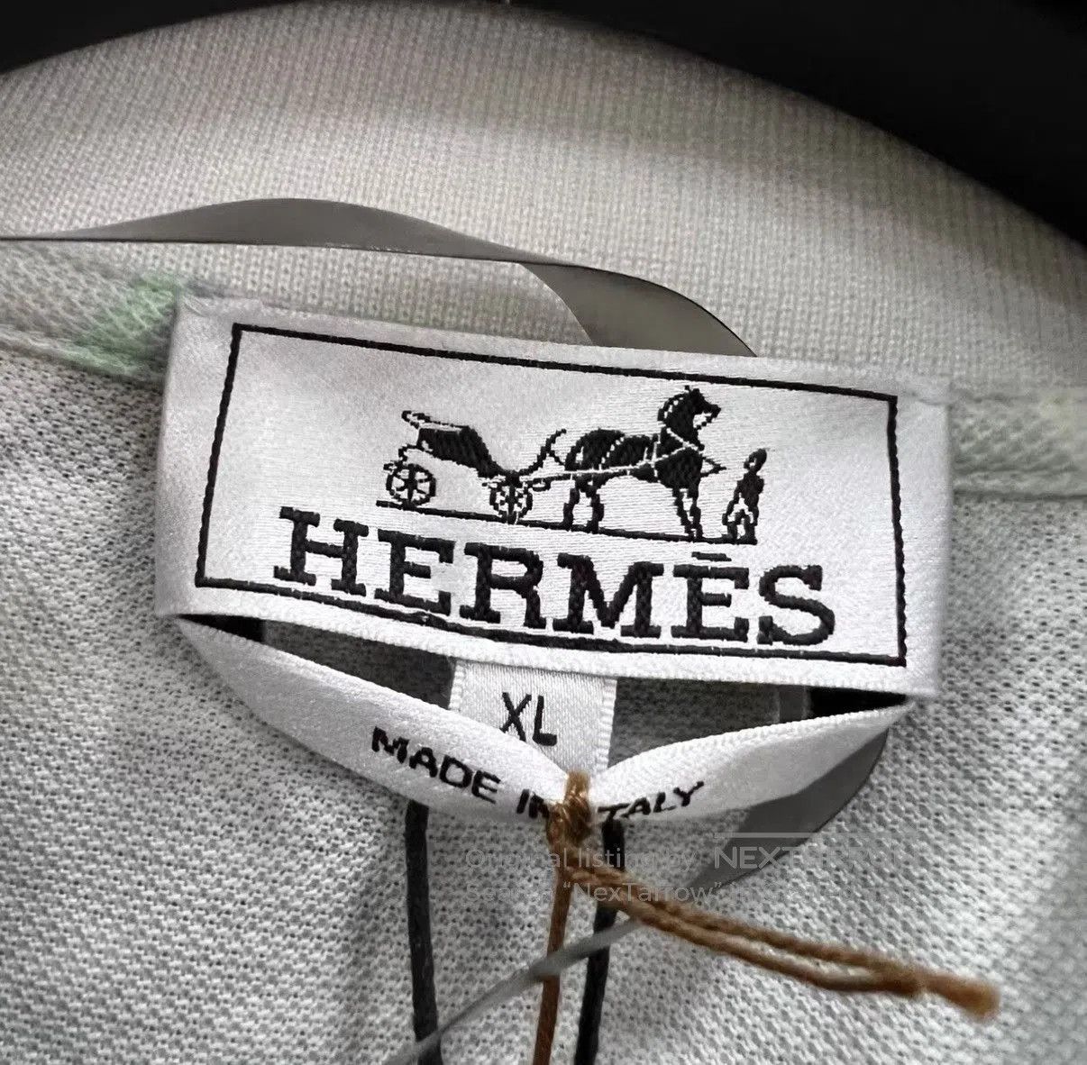 Hermes White Camouflage Short Sleeve Polo Shirt. Size US XL / EU 56 / 4 - 4 Thumbnail