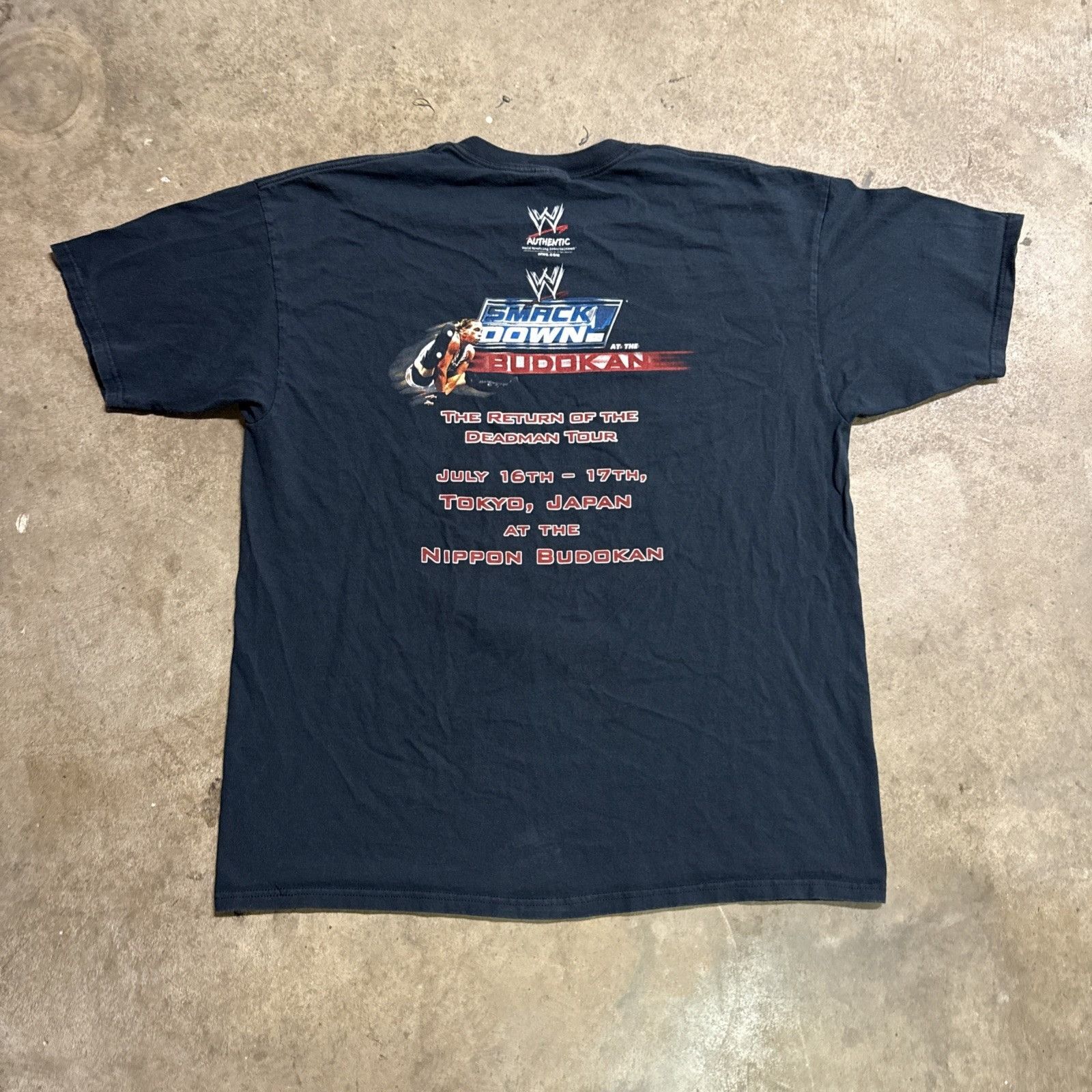 WWE Vintage WWE Shirt 2XL Black 2004 Smackdown Budokan RARE Size US XXL / EU 58 / 5 - 7 Thumbnail
