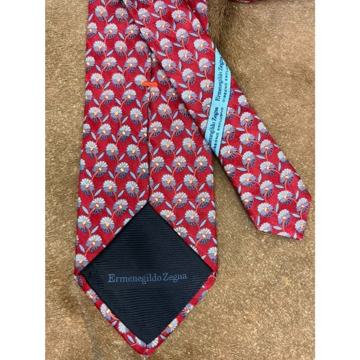 Ermenegildo Zegna Ermenegildo Zegna Daisies Silk Tie Floral Made in Italy Size ONE SIZE - 3 Thumbnail