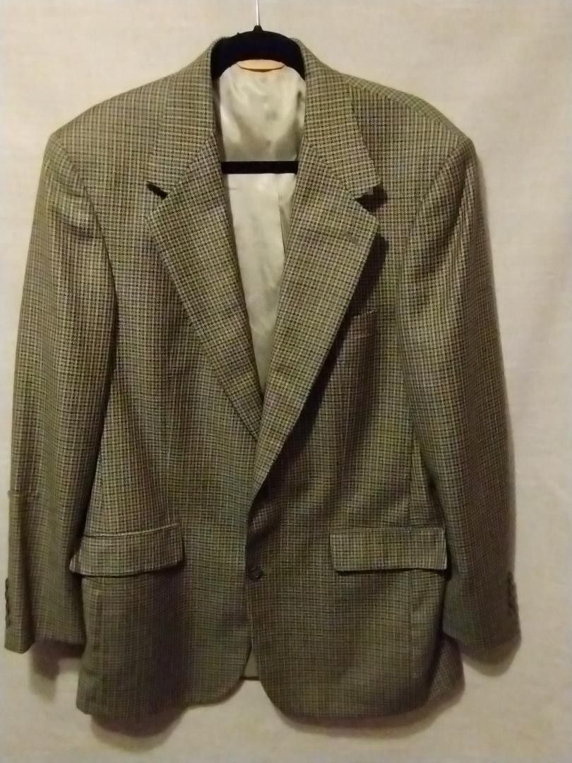 Bill Blass Vintage Black Label 100 Wool Houndstooth Blazer Grailed 8285