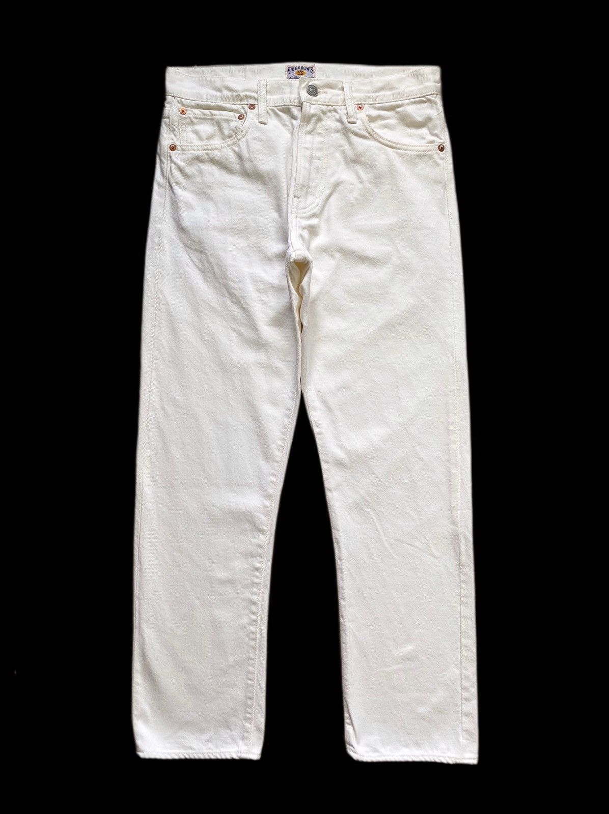 Pherrow's Vintage Pherrows Stormy Blue Raw Jeans - White Size US 30 / EU 46 - 1 Thumbnail