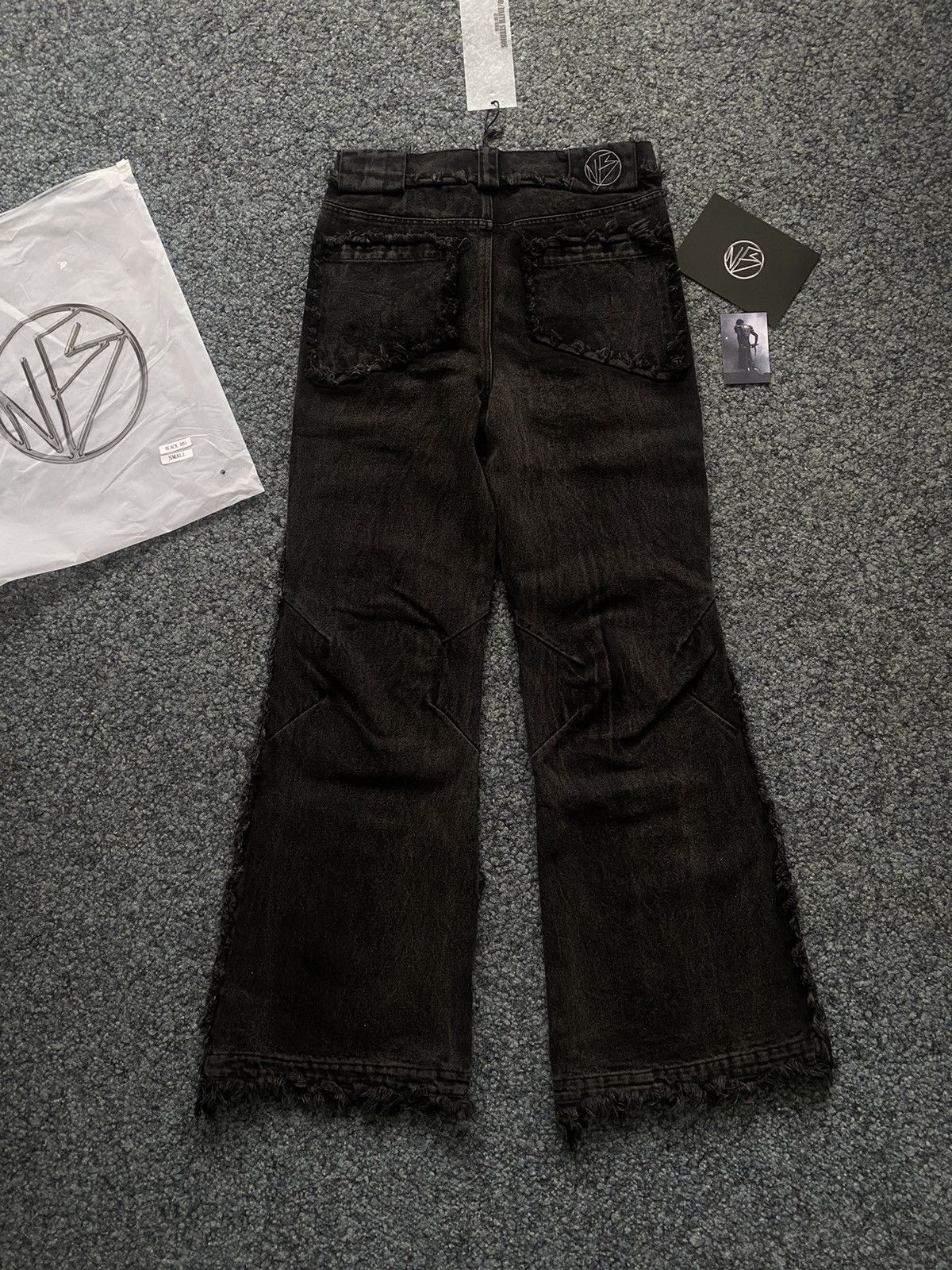 NO/FAITH STUDIOS FLARED DENIM 001 BLACK