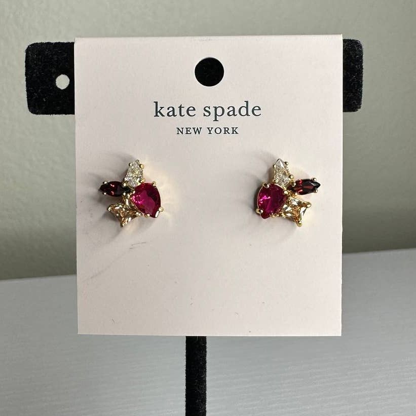 Kate Spade Kate Spade Flying Colors Cluster Red Stud Earrings Size ONE SIZE - 4 Thumbnail
