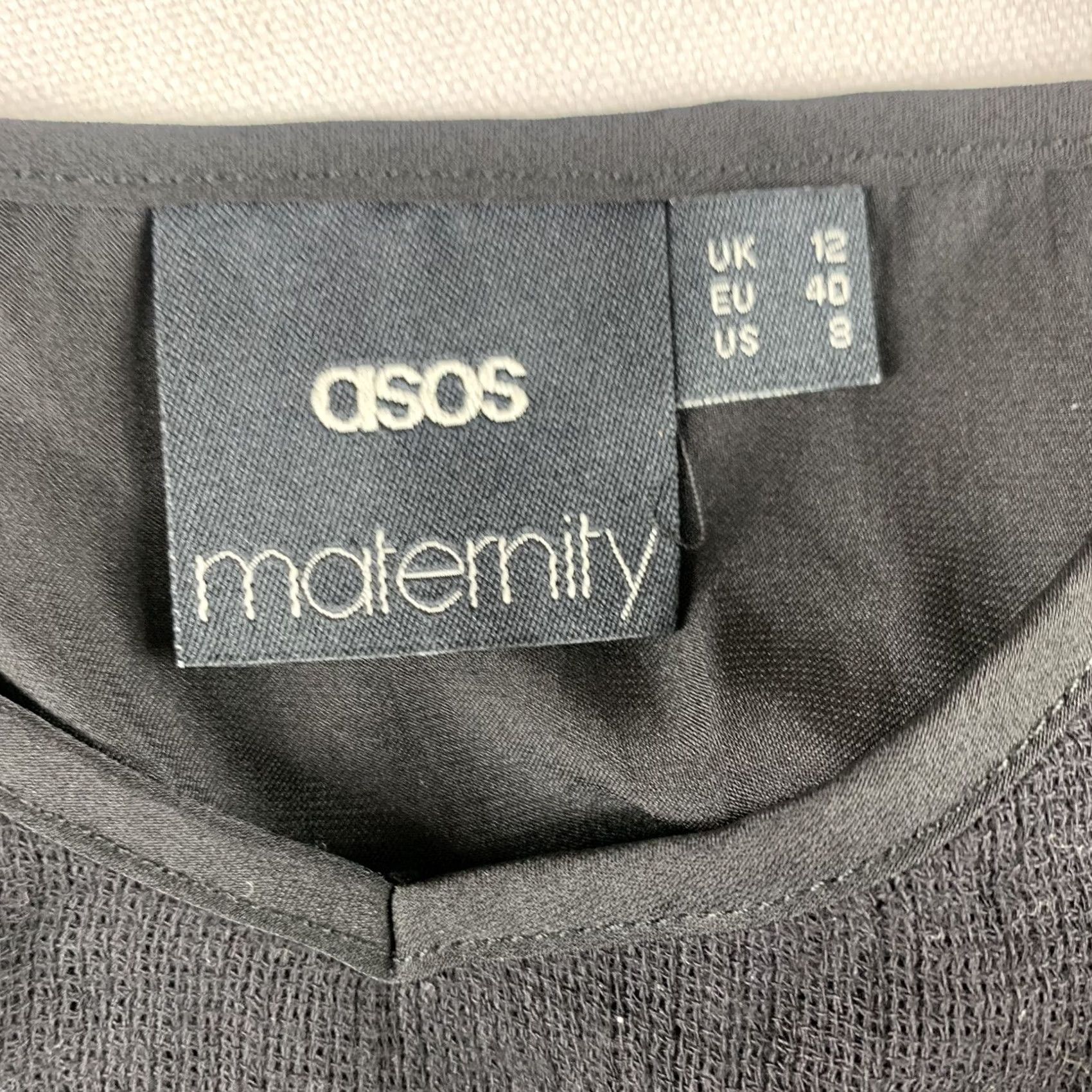 Asos ASOS MATERNITY SHEER PULLOVER BLOUSE - WOMEN SIZE 8 - BLACK POLYESTER Size M / US 6-8 / IT 42-44 - 3 Thumbnail