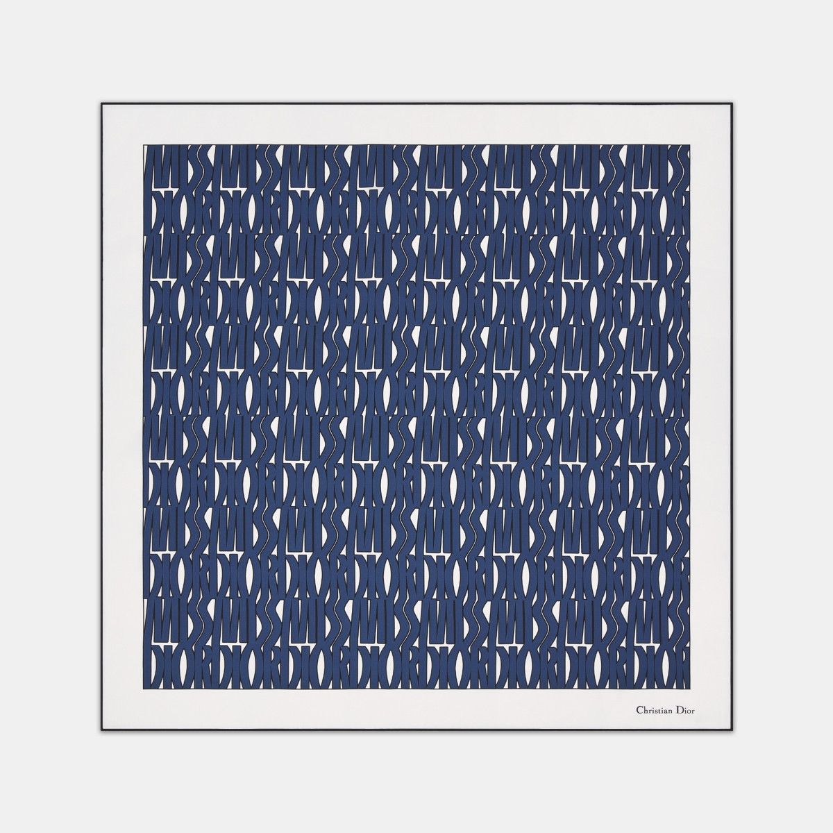 Dior o1bcso1str0226 Size:OS/90 Square Scarf in White/Nevy Blue Size ONE SIZE - 2 Thumbnail