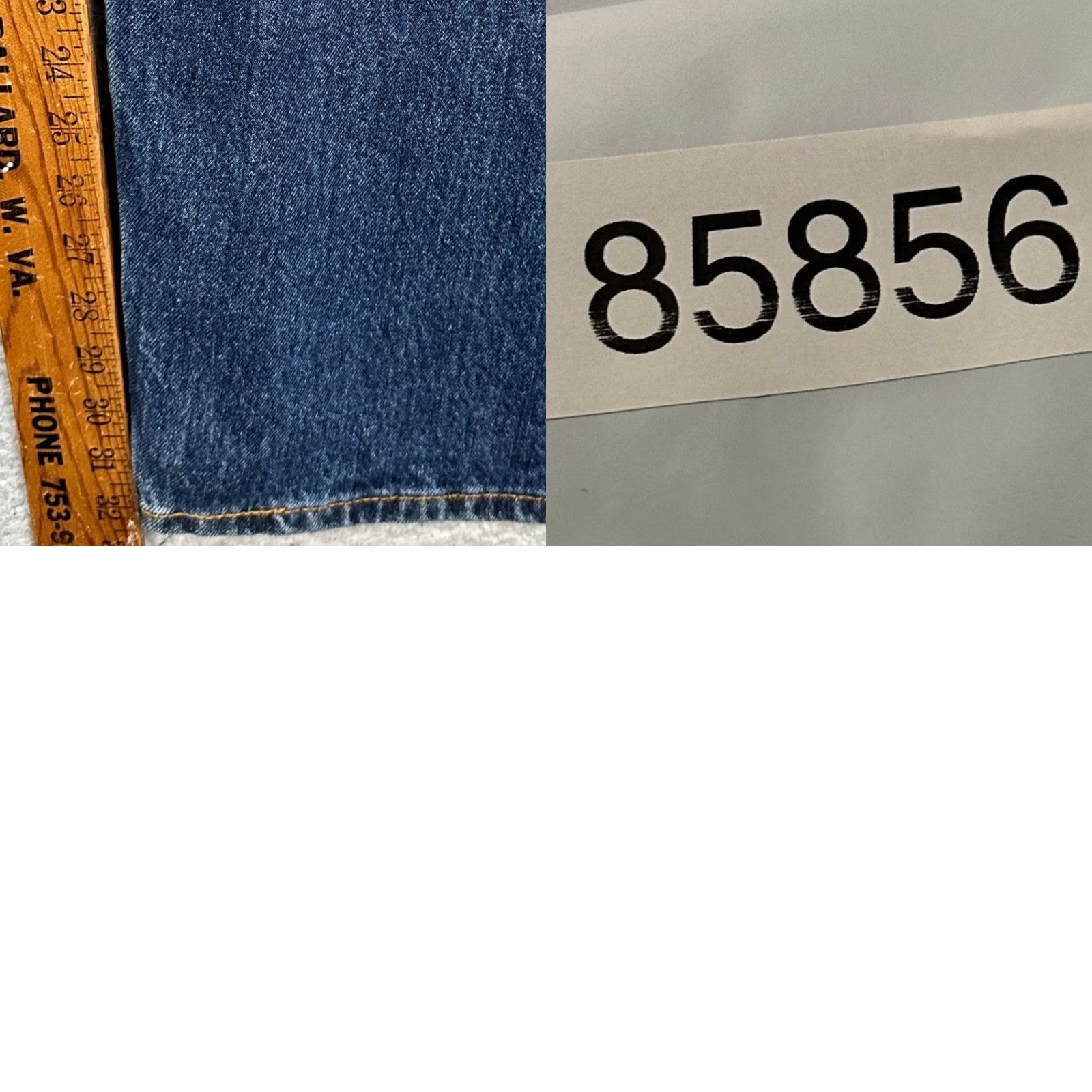 Denime VINTAGE New Levis 505 Mens 54X32 Big Tall Jeans Straight Regular Fit Blue 5 Pocket Denim Size US 38 / EU 54 - 8 Thumbnail