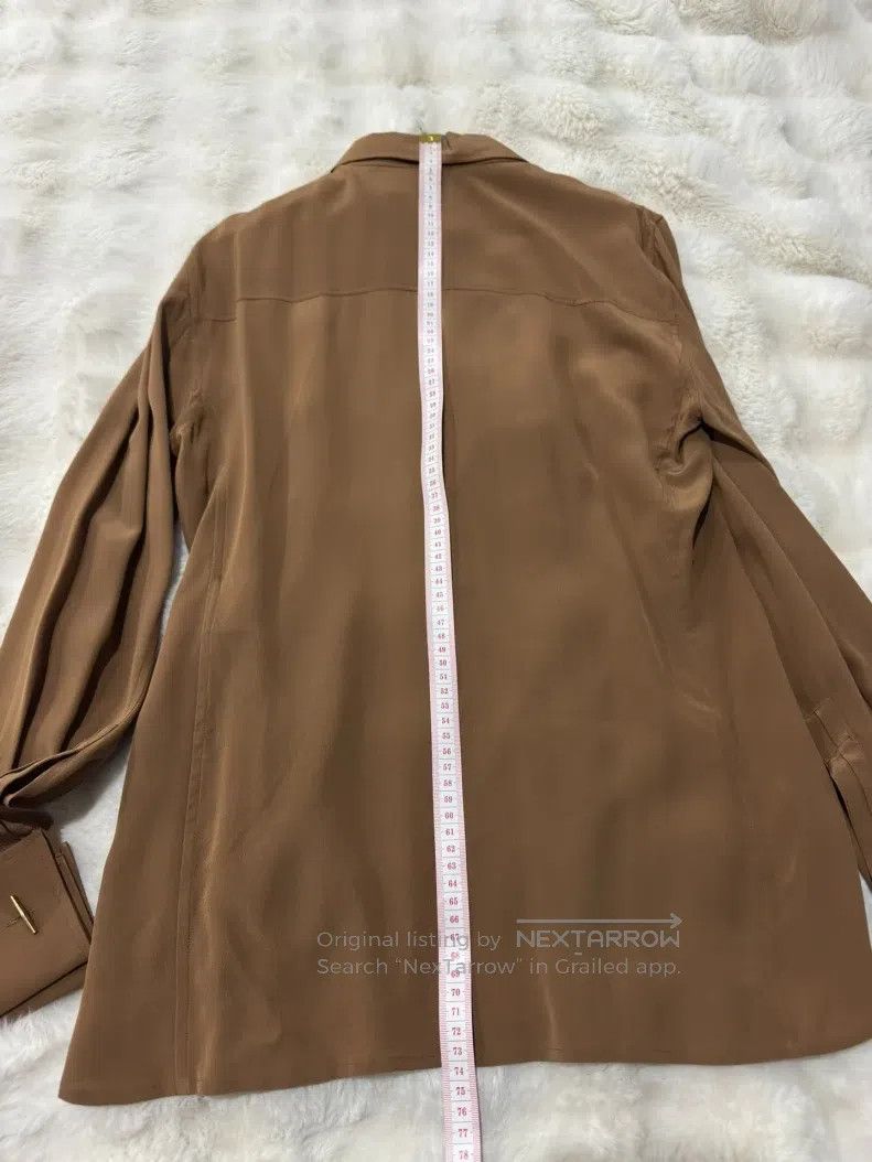 Saint Laurent Paris Saint Laurent Paris Caramel Silk Men's Shirt Size XS / US 0-2 / IT 36-38 - 9 Thumbnail