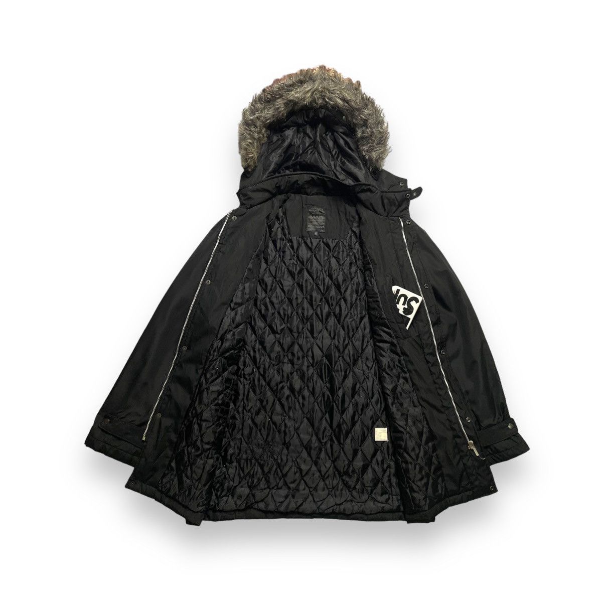 If Six Was Nine LOUIS CHAVLON BUTTON UP FULL ZIP NYLON FUR HOODIE JACKET Size US M / EU 48-50 / 2 - 11 Thumbnail
