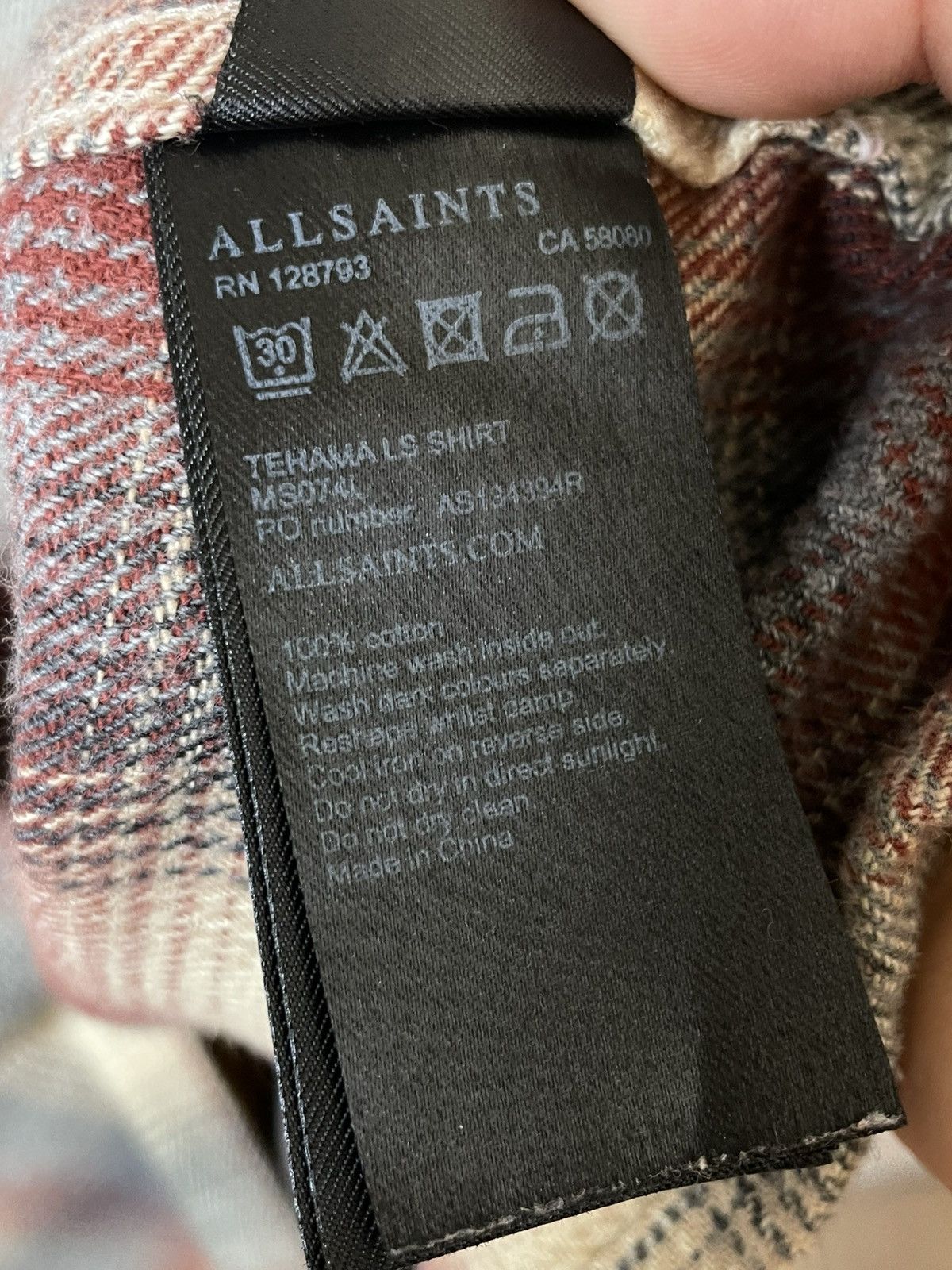 Allsaints AllSaints Plaid Flannel Shirt Size US S / EU 44-46 / 1 - 12 Thumbnail