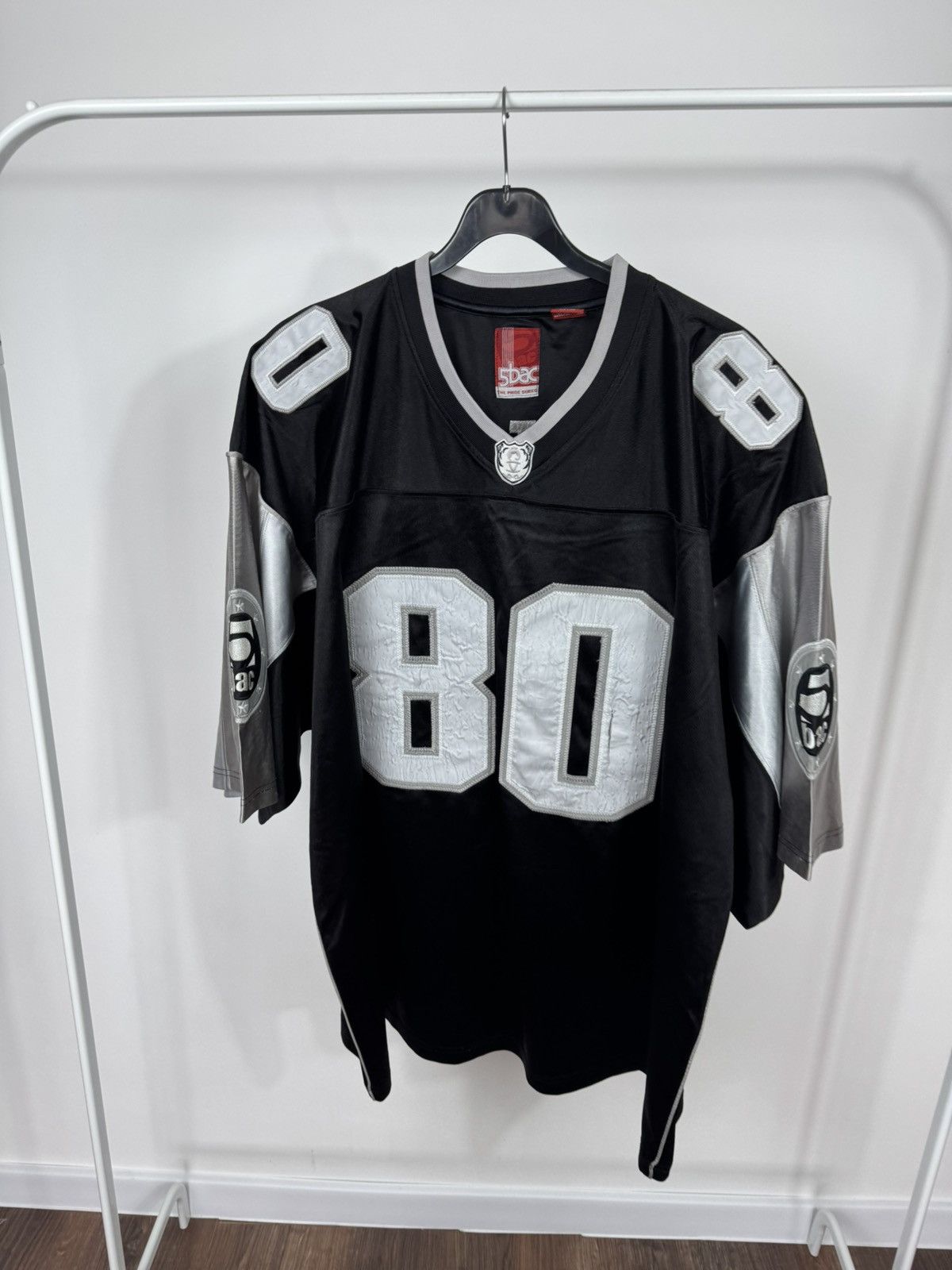 NFL Vintage Oakland Raiders Jersey 80 Black Silver NFL Style 2XL Size US XXL / EU 58 / 5 - 2 Thumbnail